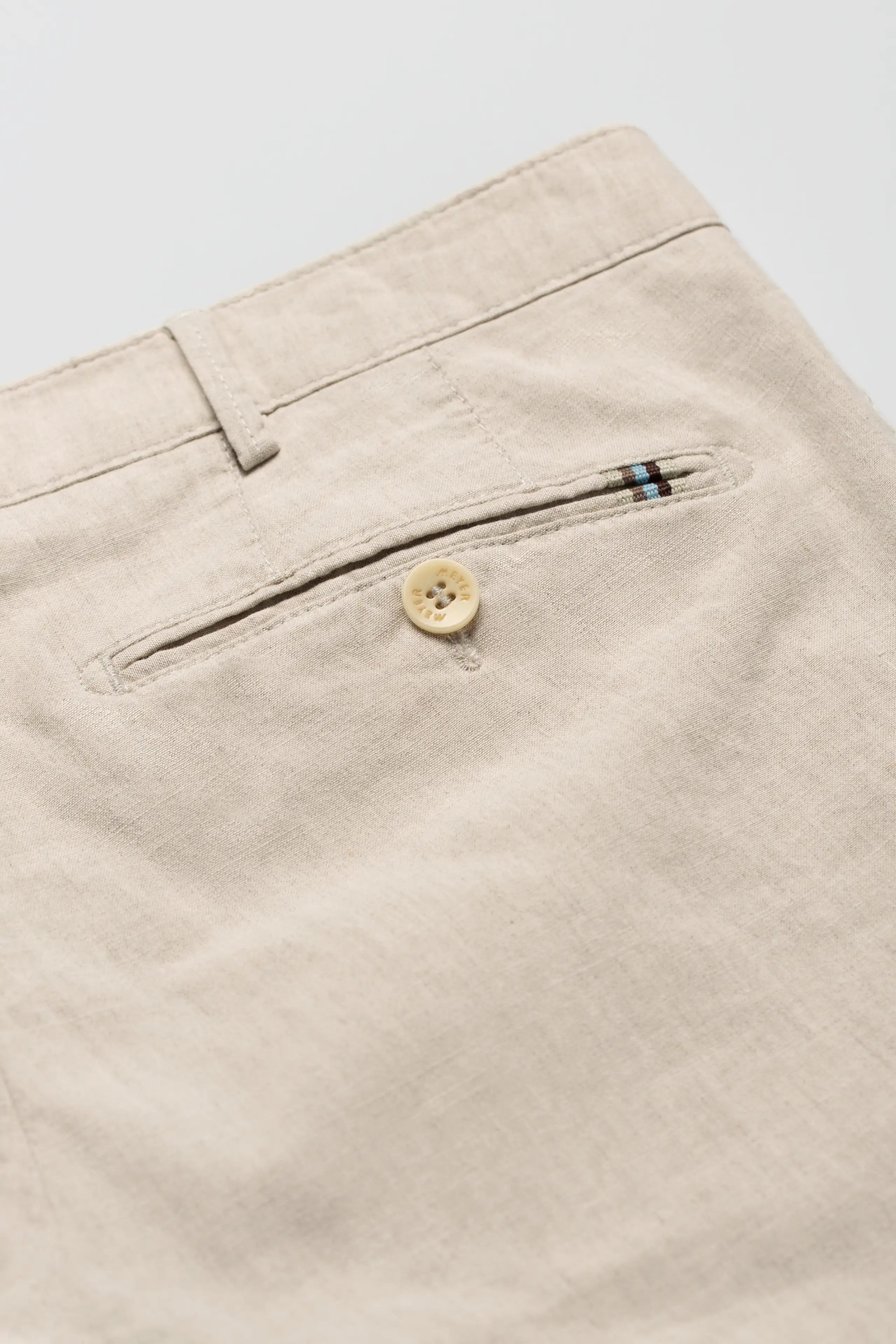 Meyer Roma Linen/Cotton Stretch Trouser - Beige