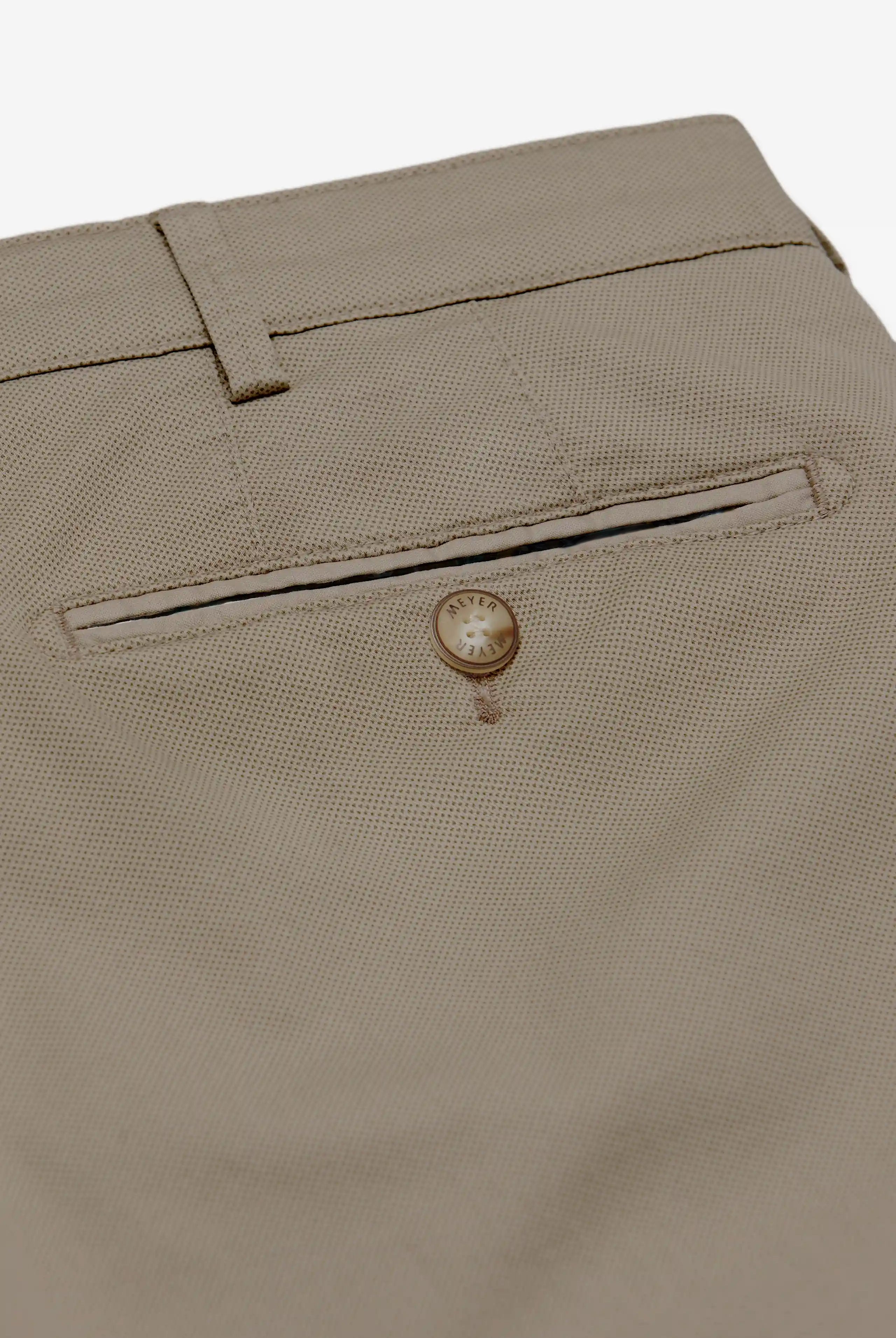 Meyer Roma Stretch Fine Micro Print Trousers - Sand