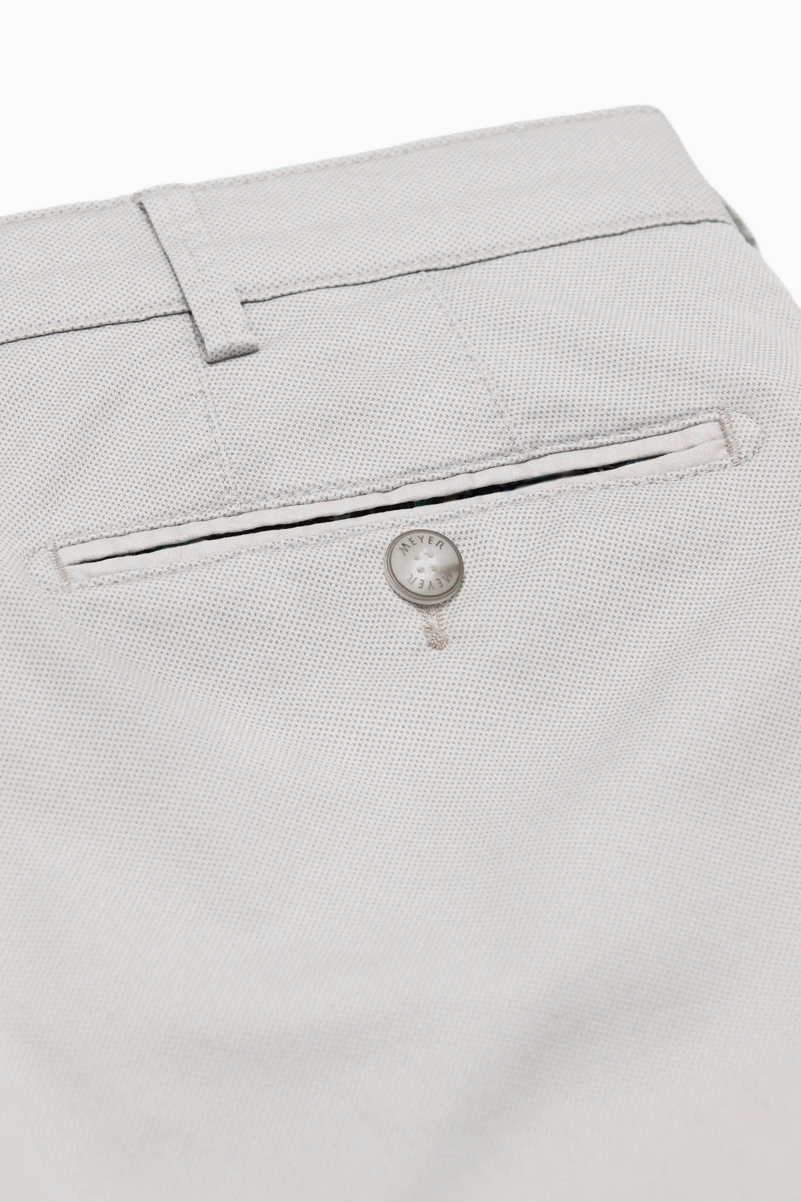 Meyer Roma Stretch Fine Micro Print Trousers - Silver