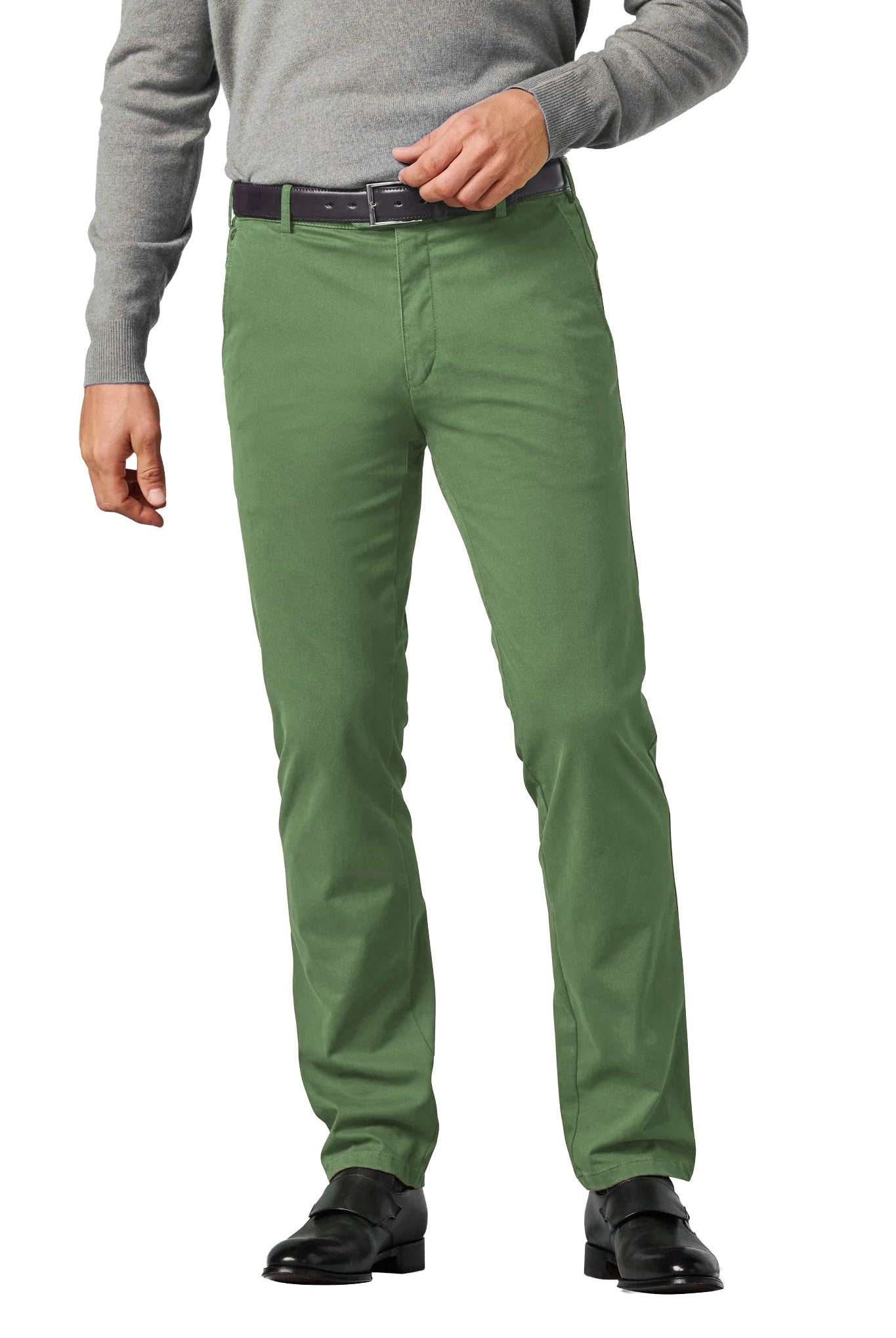 Meyer Roma Stretch Ultrasoft Twill Trousers - Fern Green