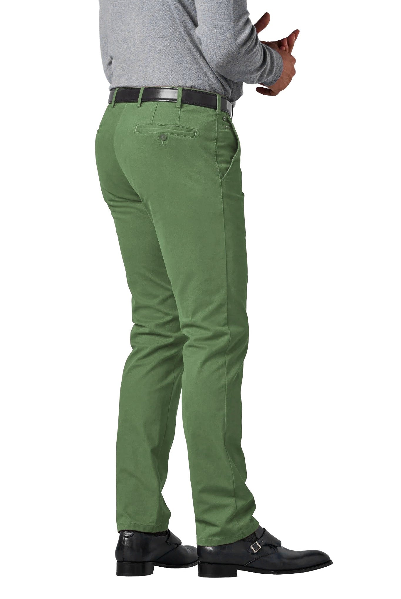 Meyer Roma Stretch Ultrasoft Twill Trousers - Fern Green