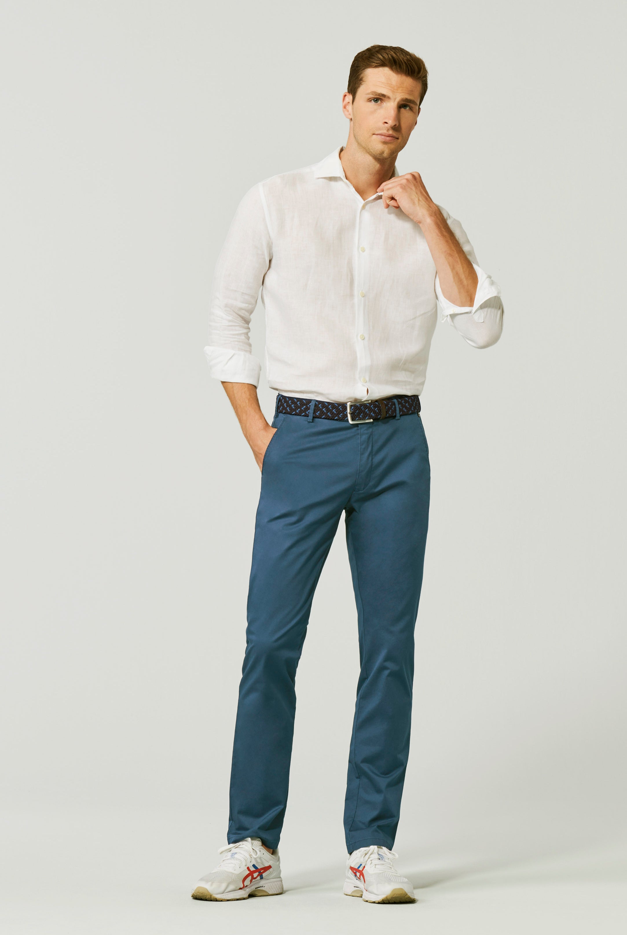 Meyer Roma Stretch Ultrasoft Twill Trousers - Royal Blue