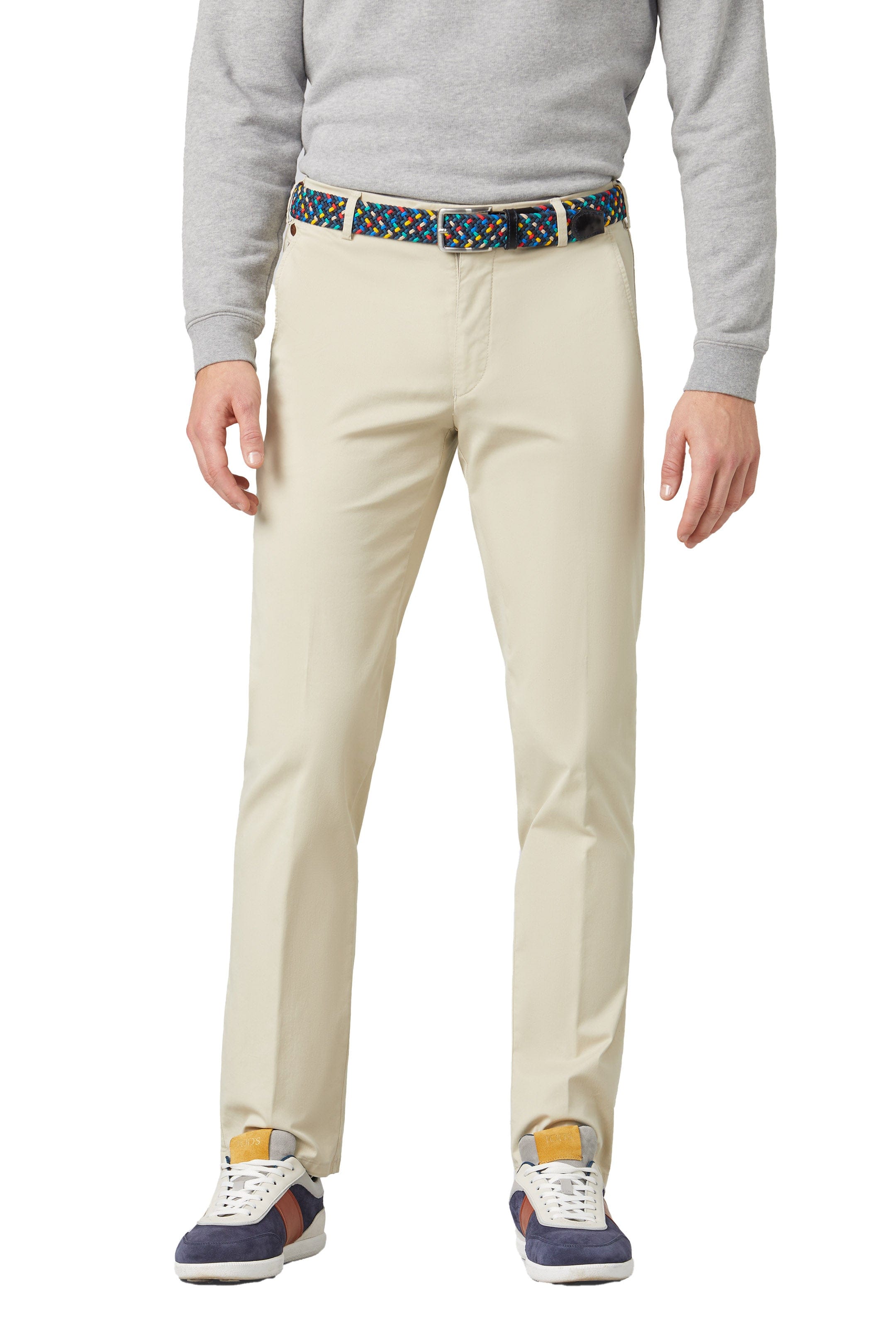 Meyer Roma Super Soft Cotton Chino Trousers - Beige