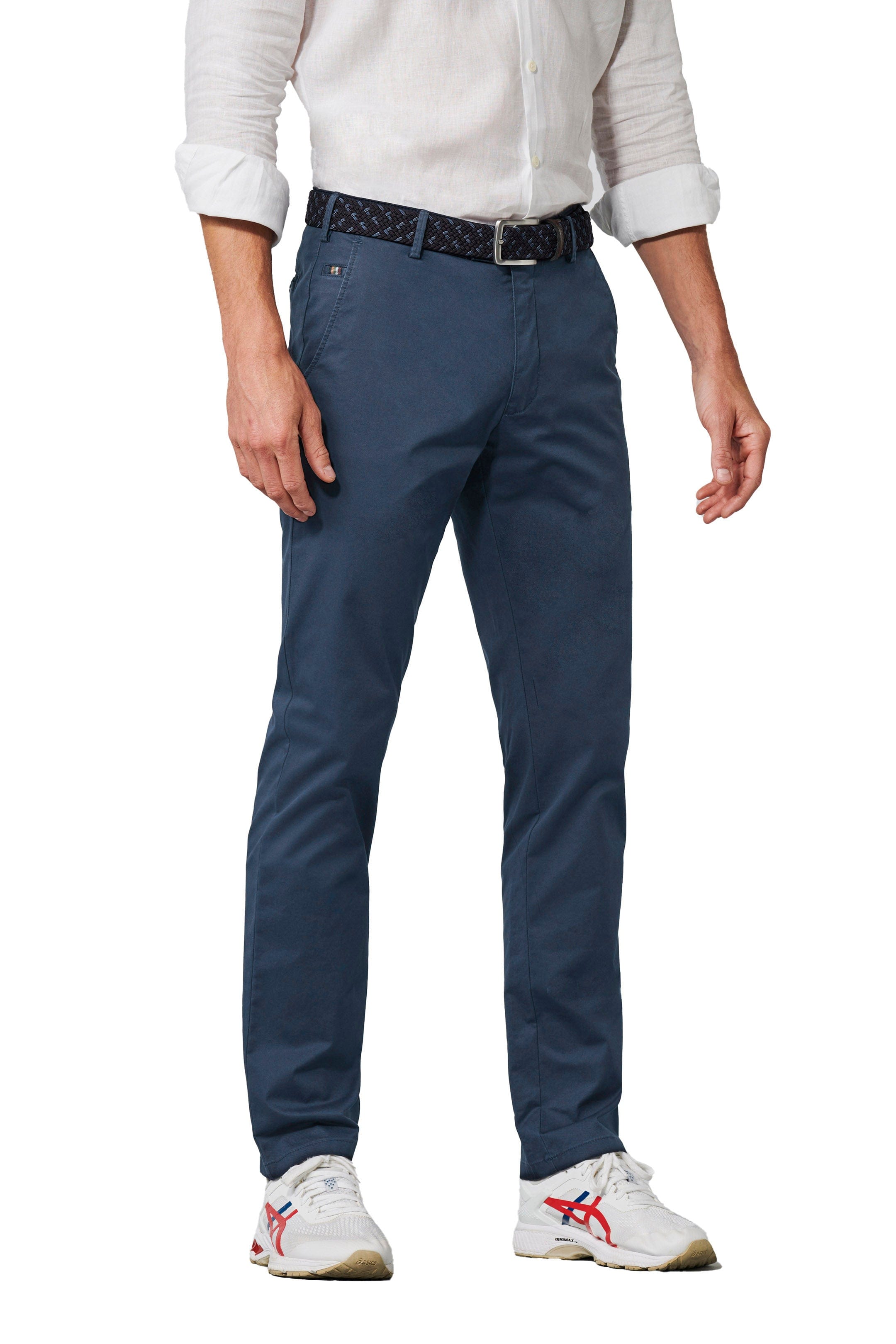 Meyer Roma Super Soft Cotton Chino Trousers - Blue