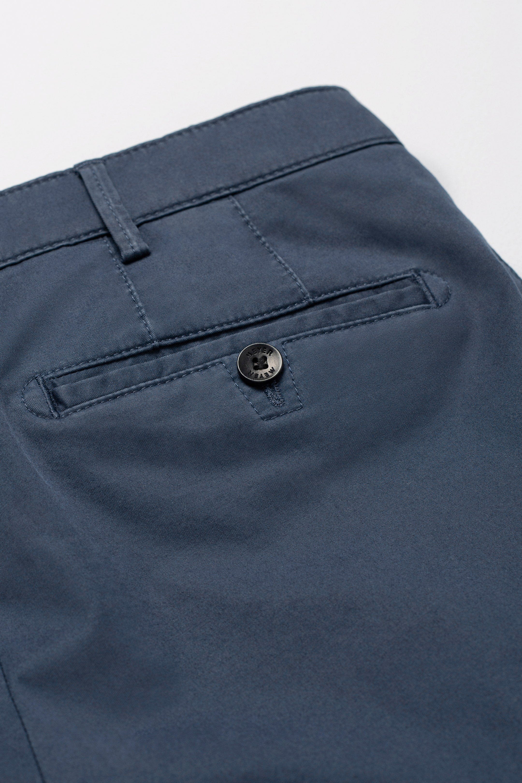Meyer Roma Super Soft Cotton Chino Trousers - Blue