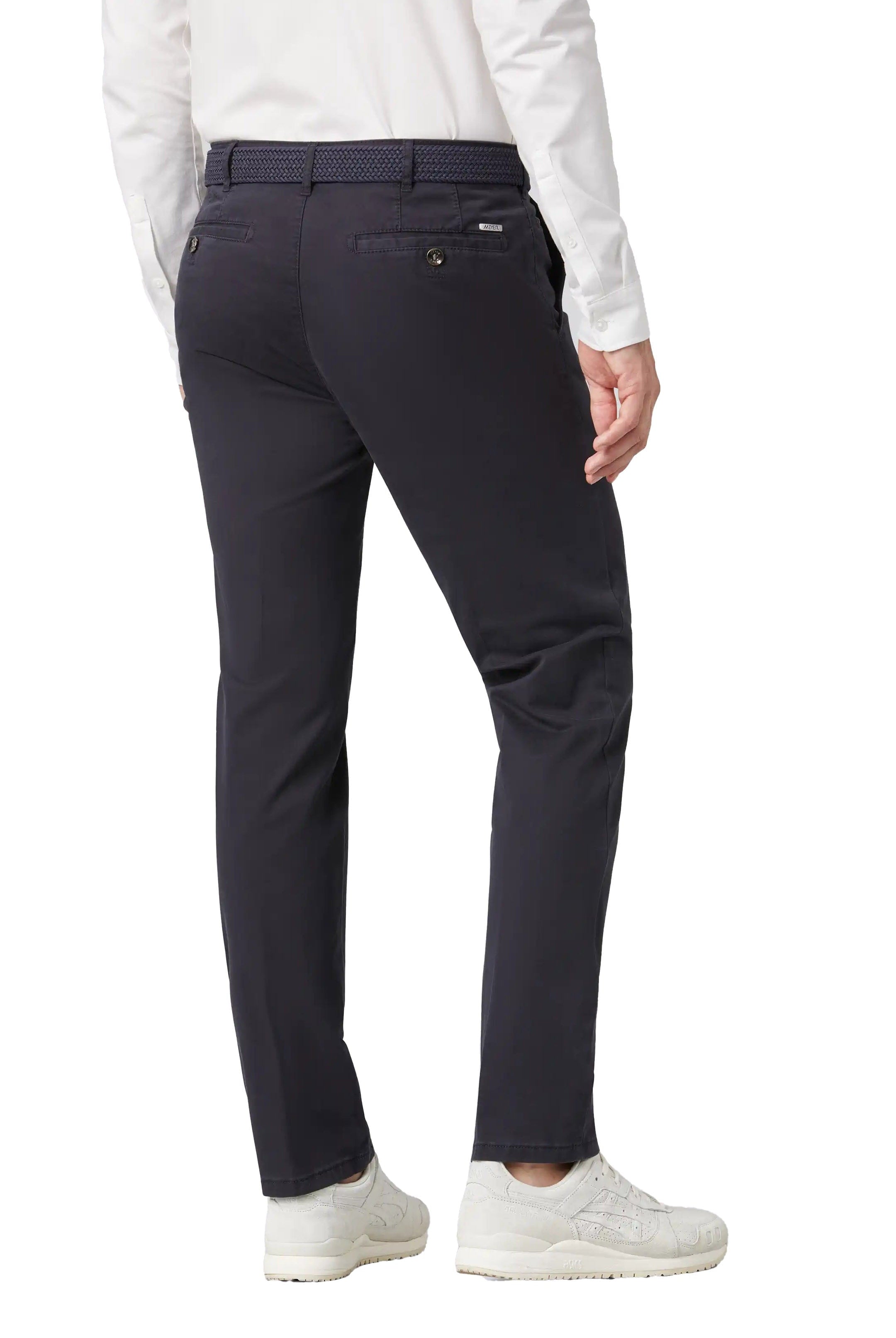 Meyer Roma Super Soft Cotton Chino Trousers - Navy