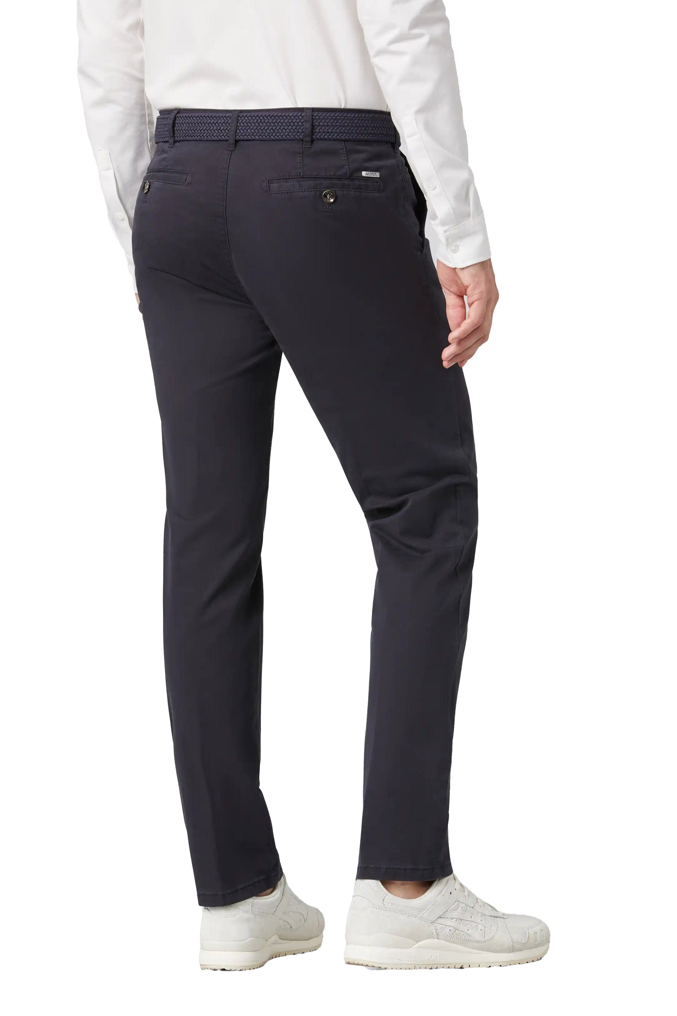 Meyer Roma Super Soft Cotton Chino Trousers - Navy