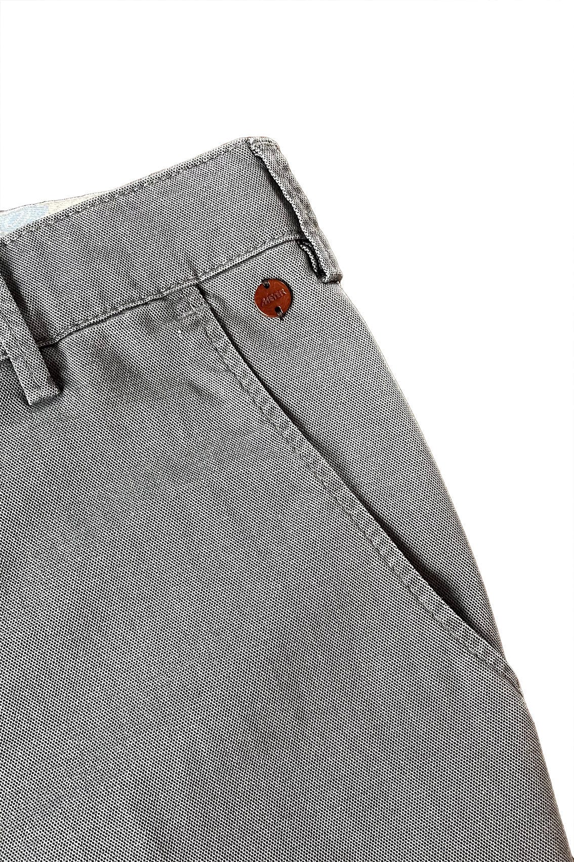 Meyer Roma Two-Tone Cotton Stretch Chinos - Grey