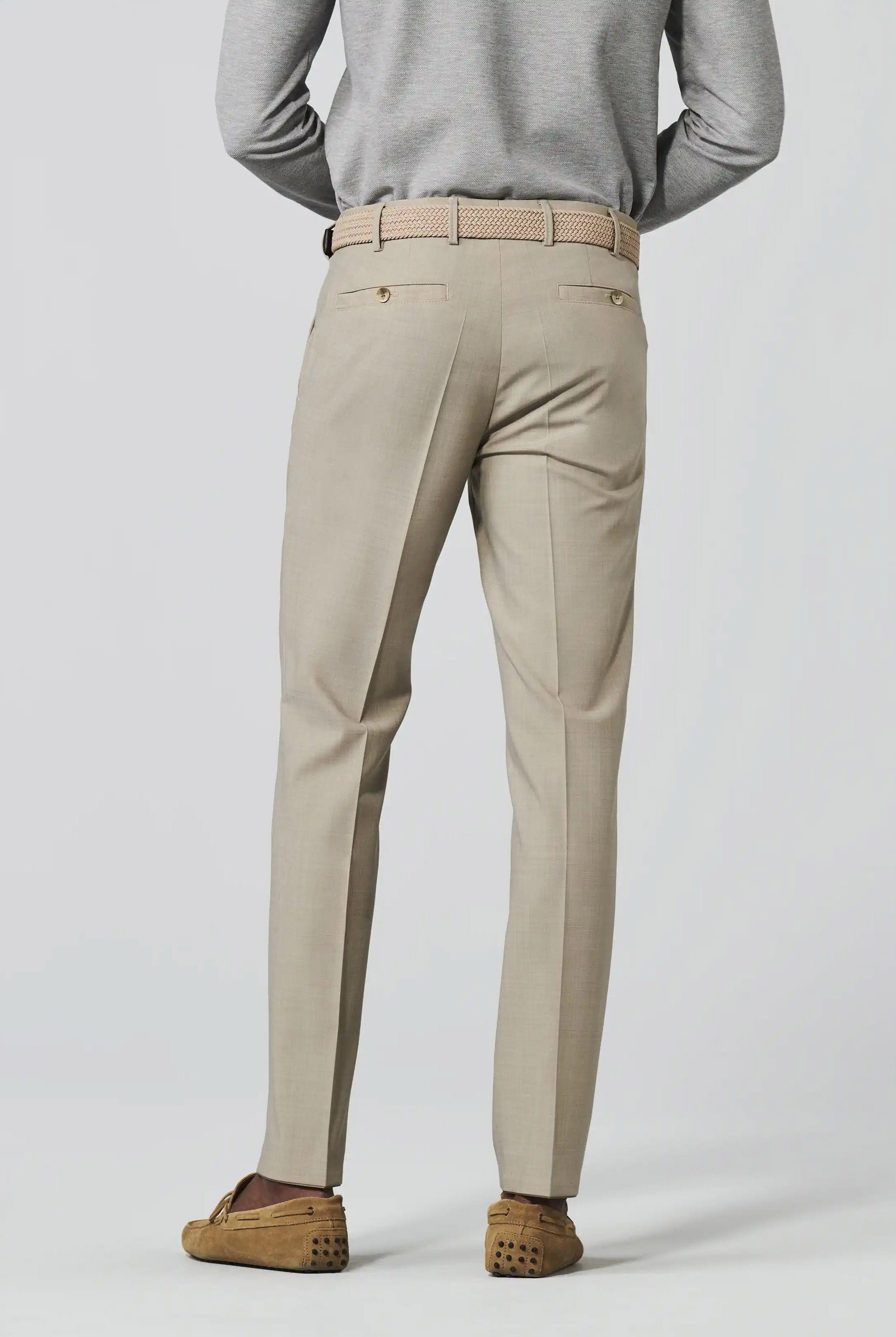 Meyer Roma Wool Blend Formal Trousers - Beige
