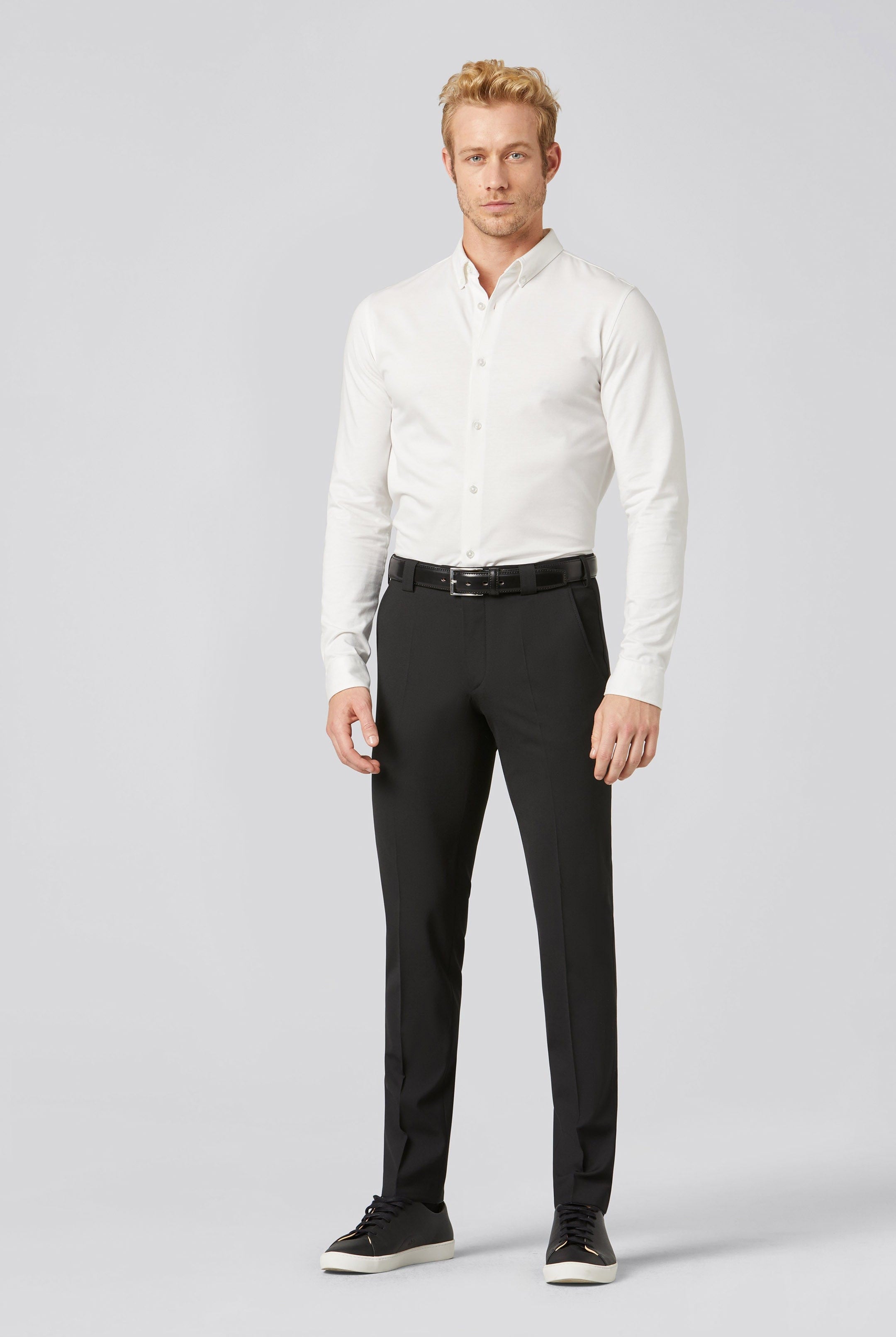 Meyer Roma Wool Blend Formal Trousers - Black