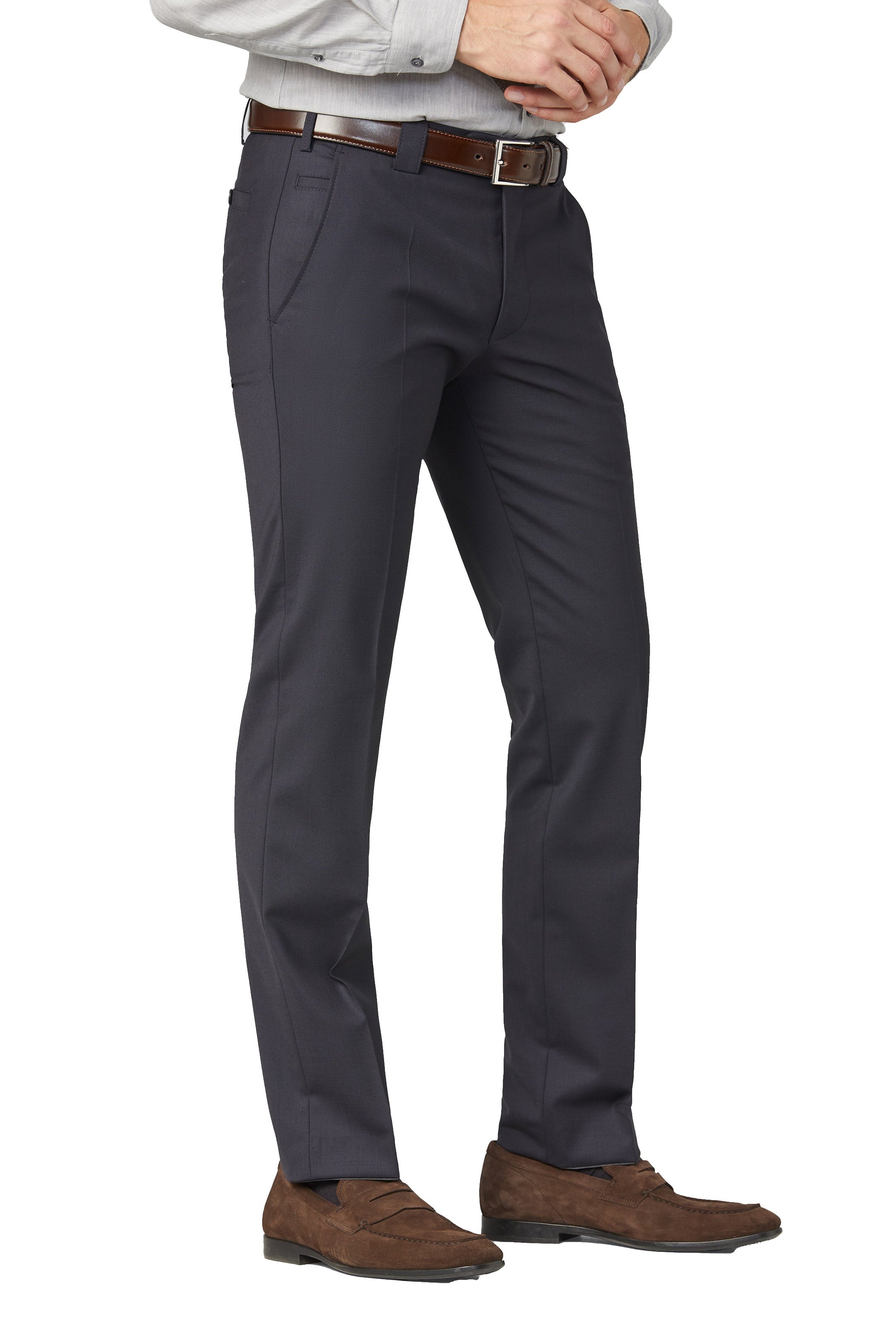 Meyer Roma Wool Blend Formal Trousers - Navy