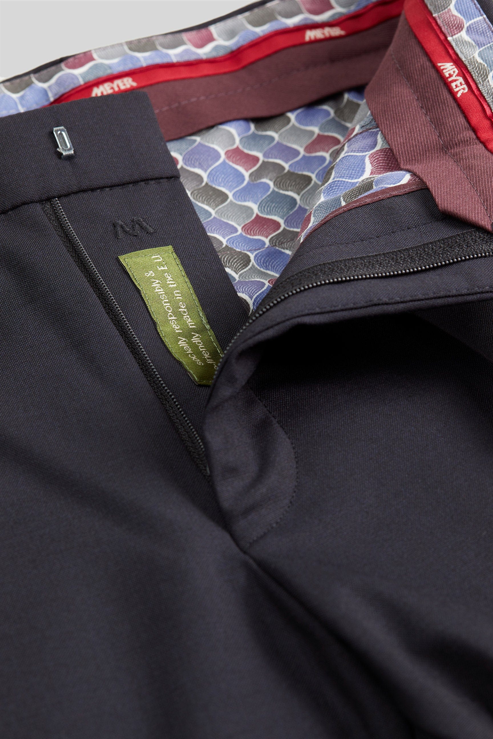 Meyer Roma Wool Blend Formal Trousers - Navy