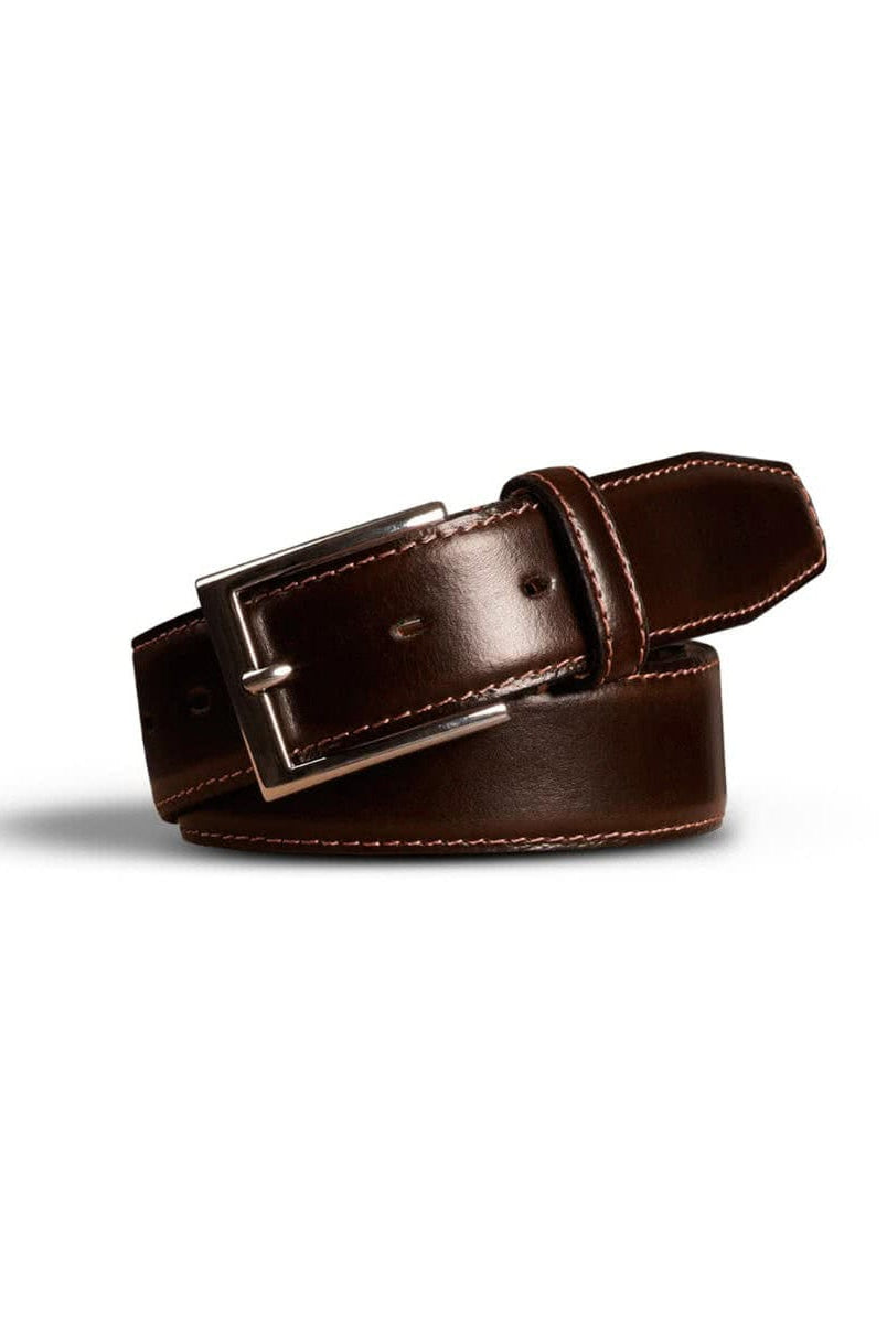 Meyer Stretch Leather Belt - Brown