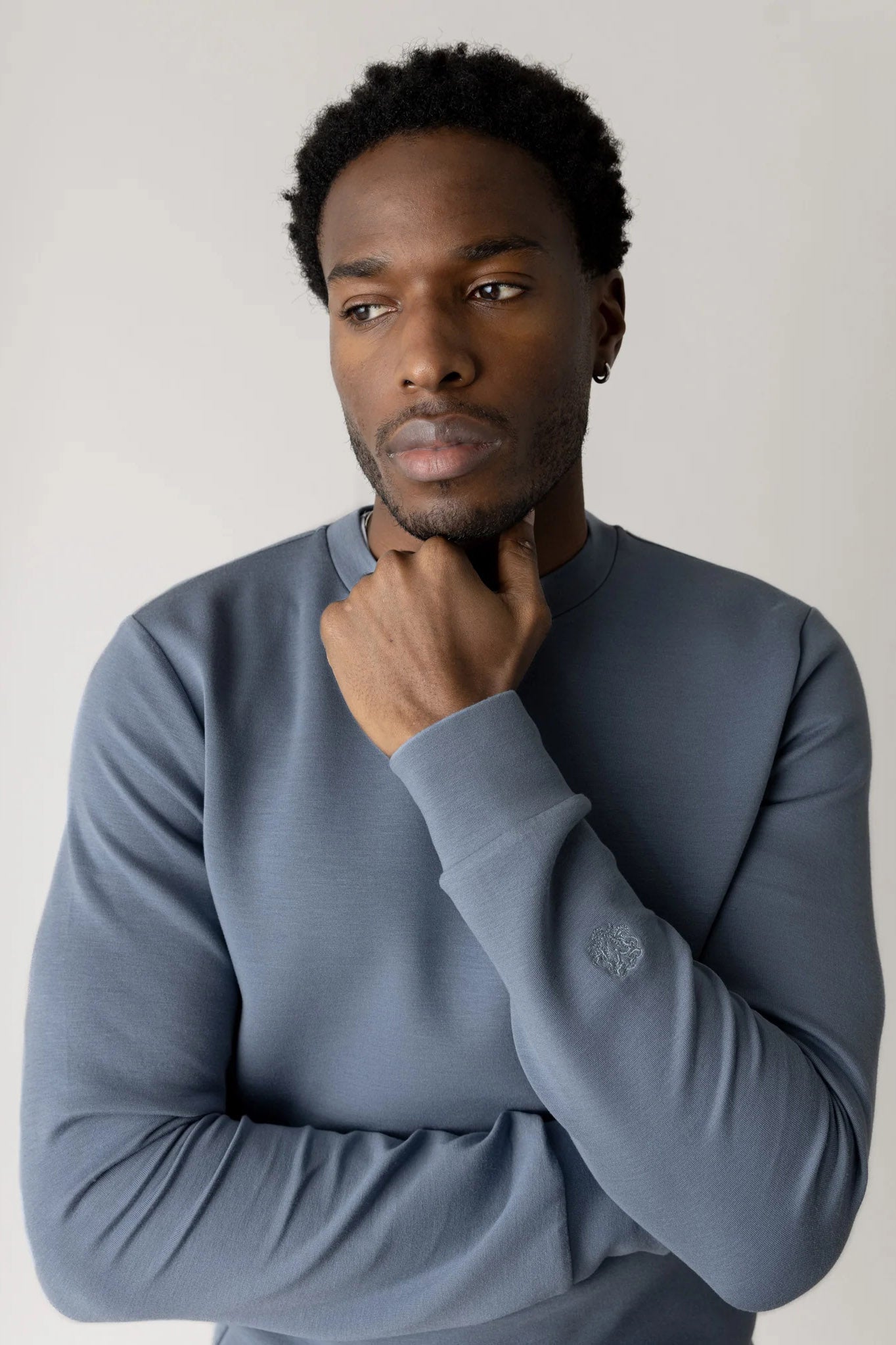 Mos Mosh Abel Crew Neck Sweatshirt - Flint Stone