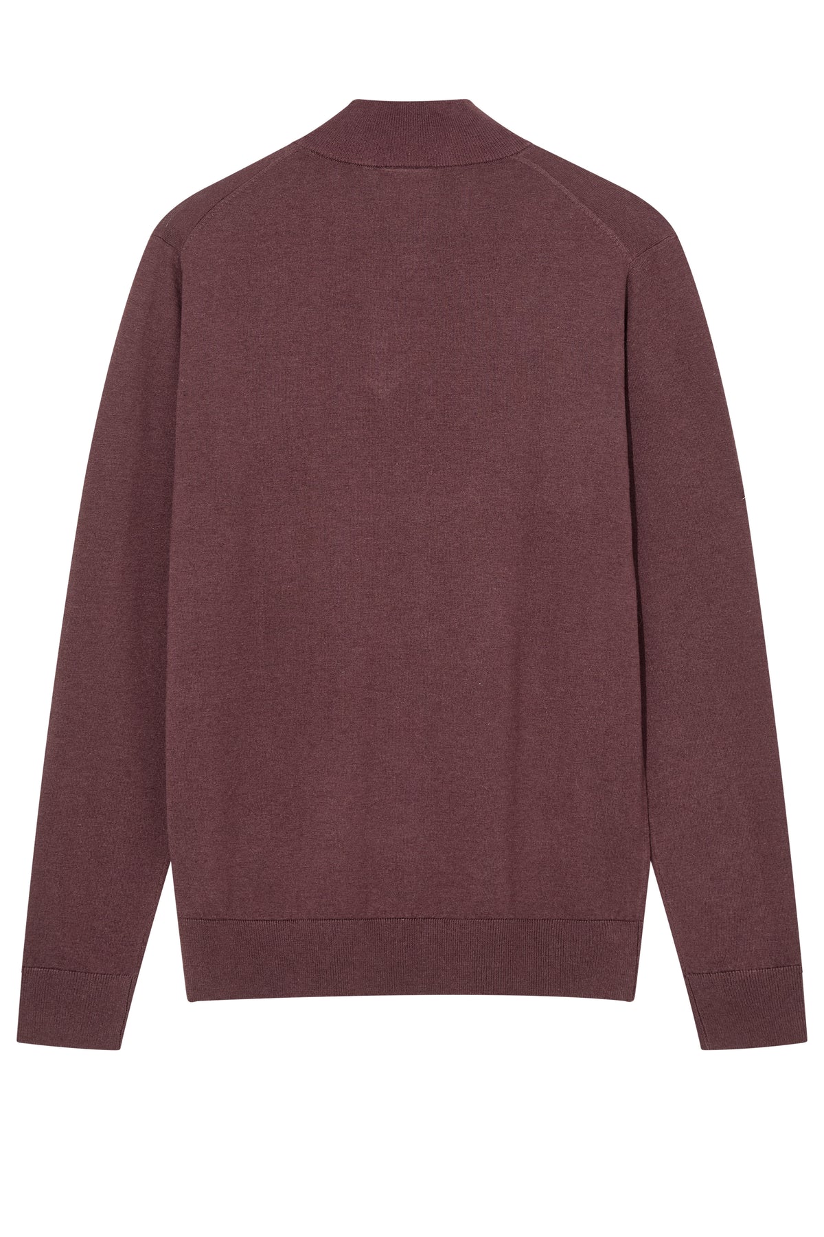 Mos Mosh Adam Wool Blend Quarter Zip Knit - Huckleberry