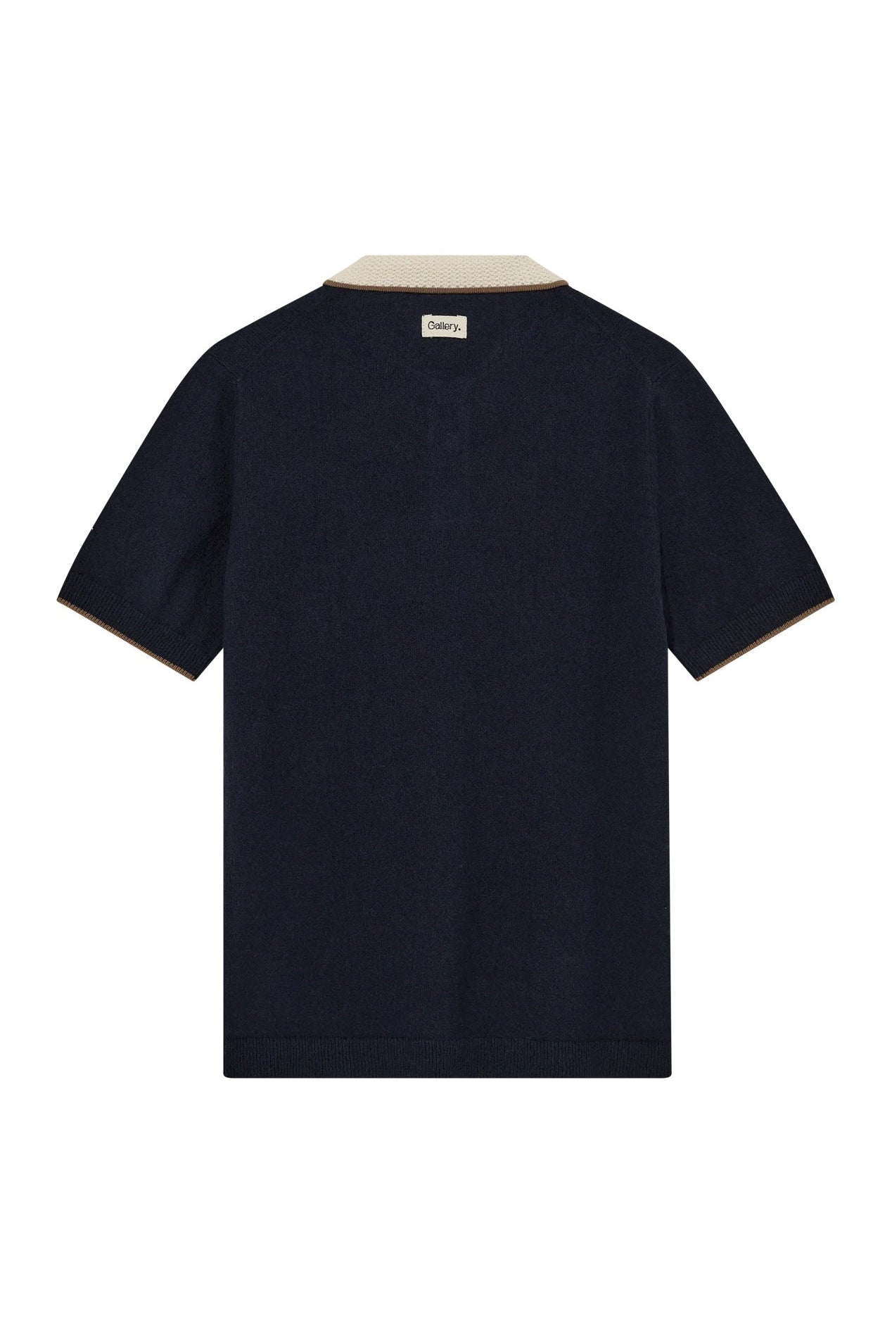 Mos Mosh Francesco Linen Blend Knit Polo - Estate Blue