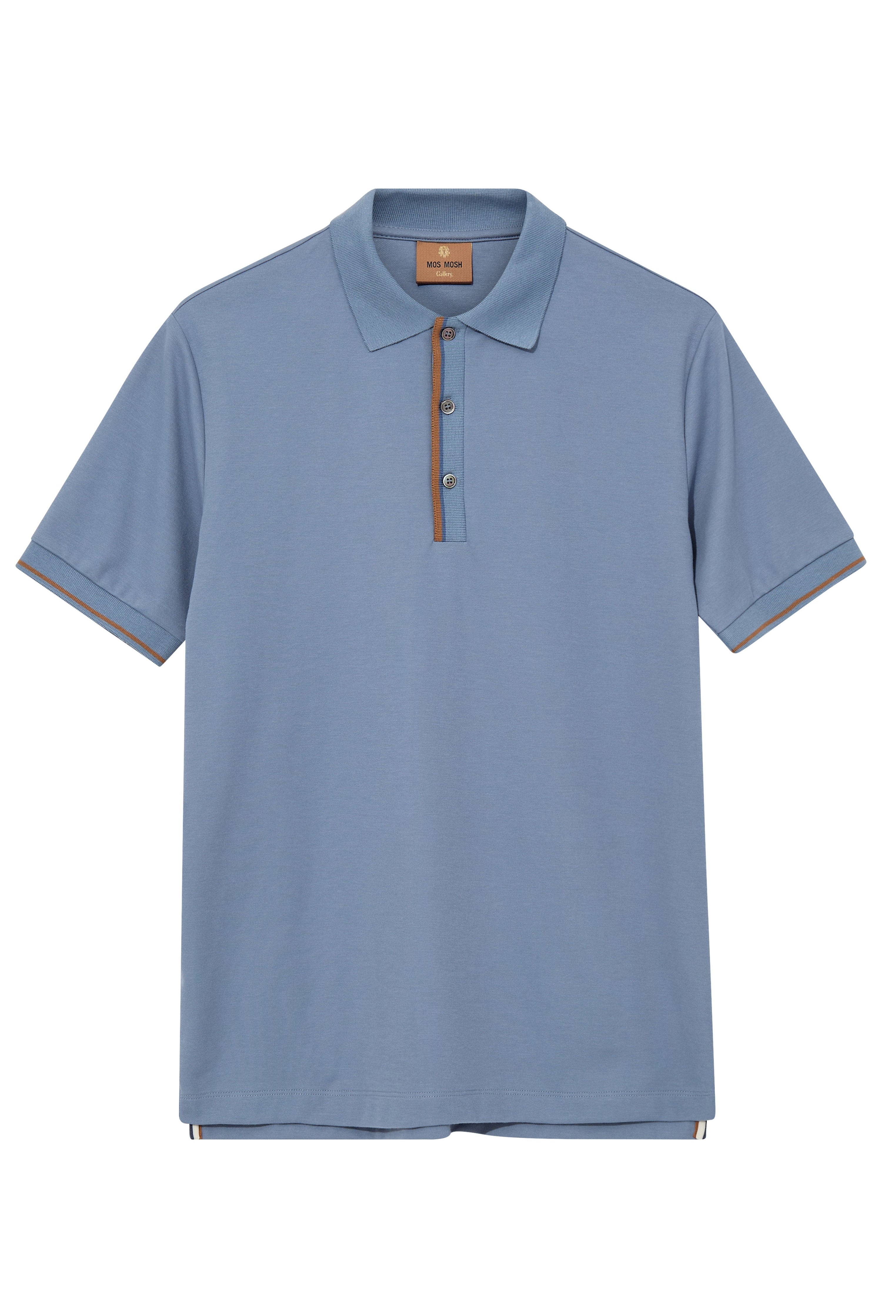 Mos Mosh Harvey Short Sleeve Polo - Flint Stone