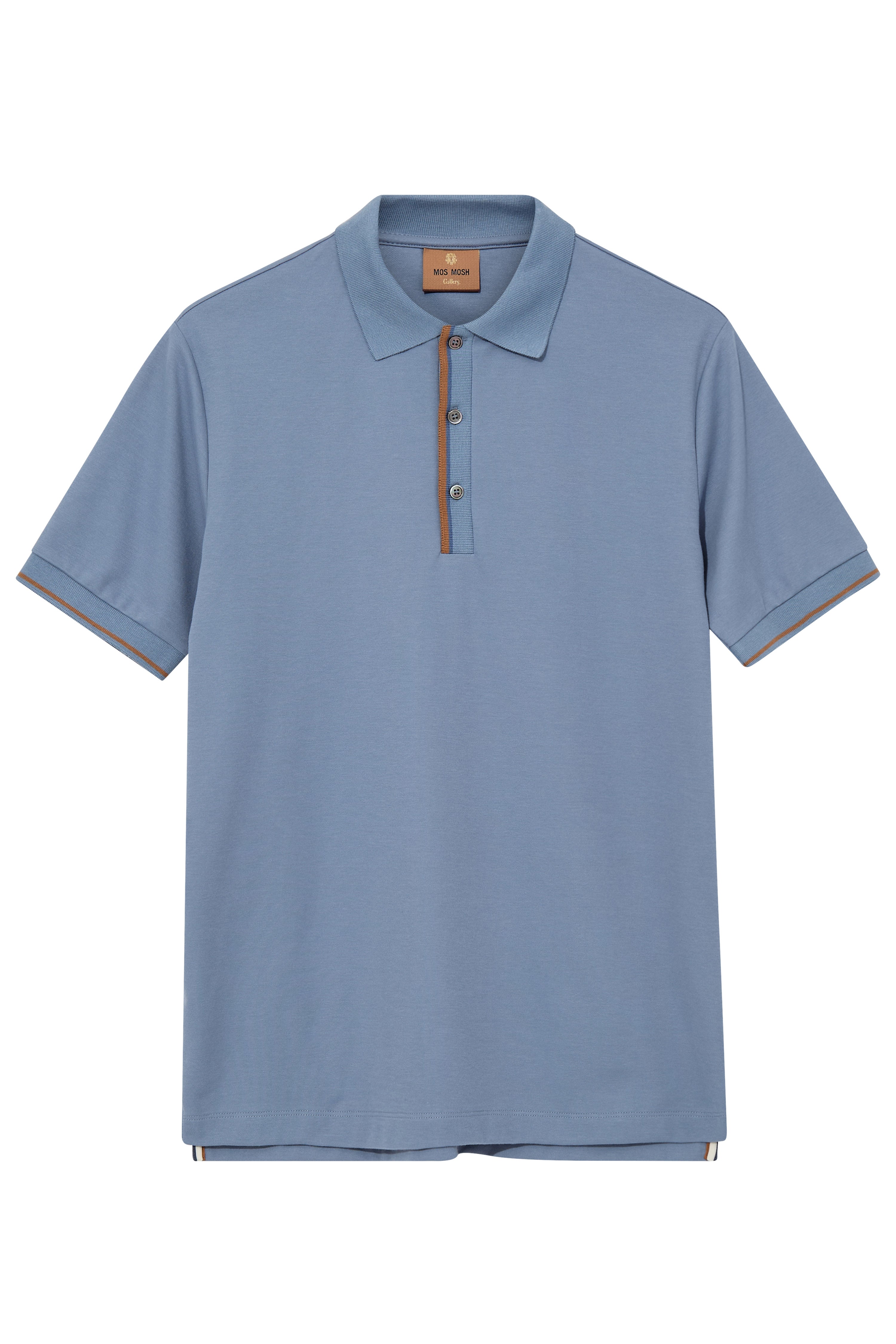 Mos Mosh Harvey Short Sleeve Polo - Flint Stone