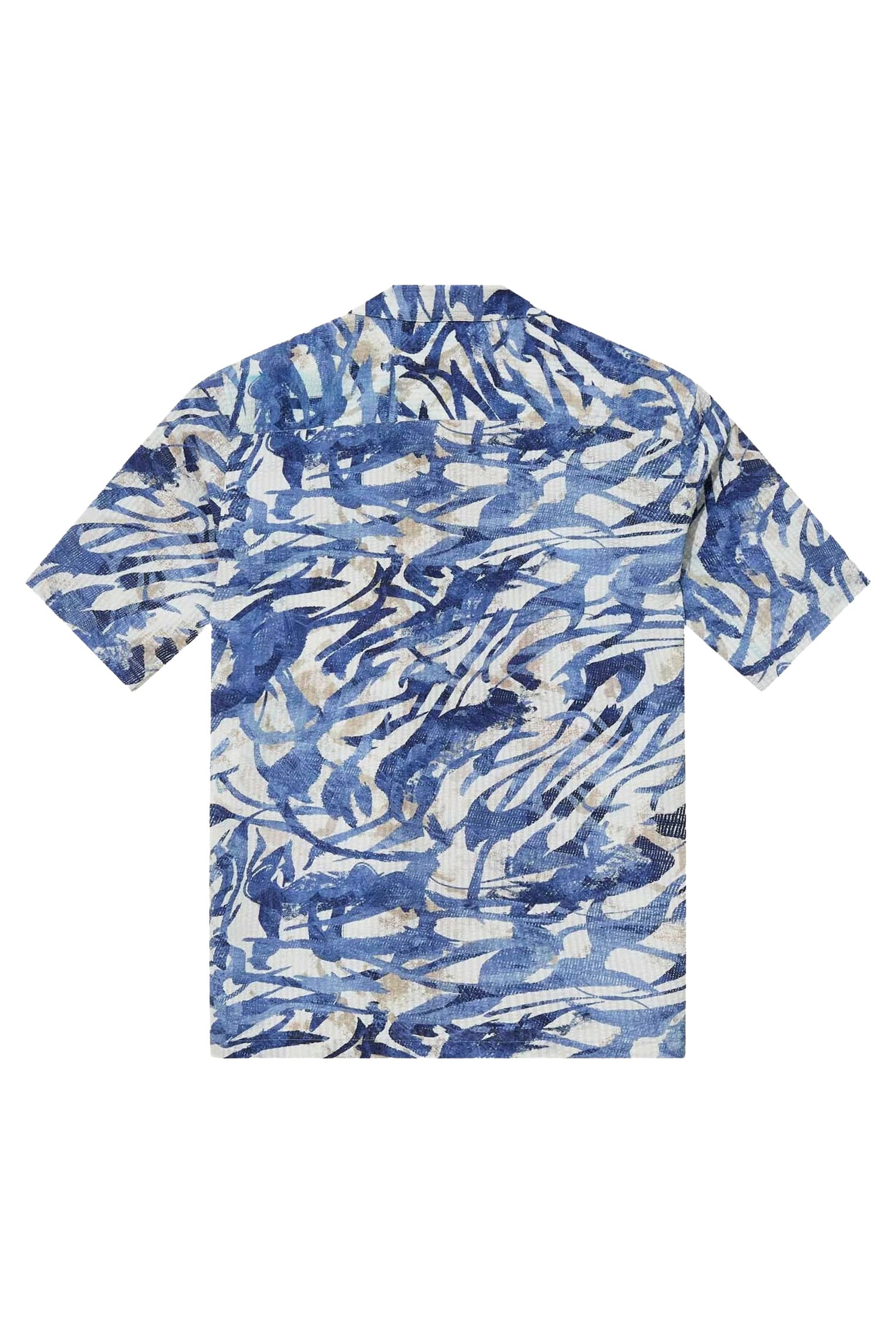 Mos Mosh Joel Common Seer Short Sleeve Shirt - Estate Blue