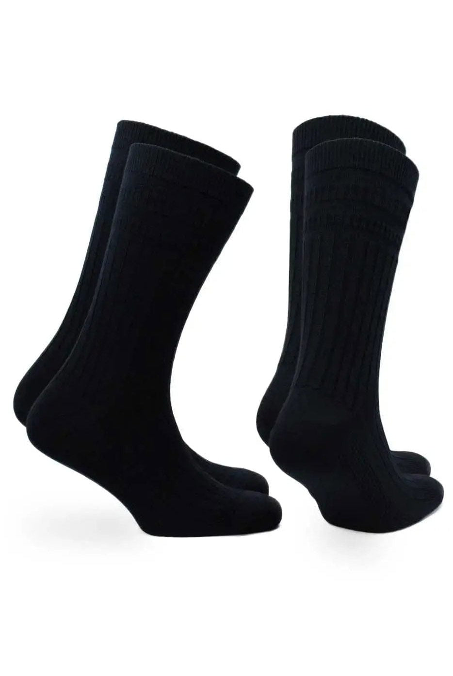 Norfolk Oscar Comfort Fit Tenderhold Wool Socks 2 Pack - Black
