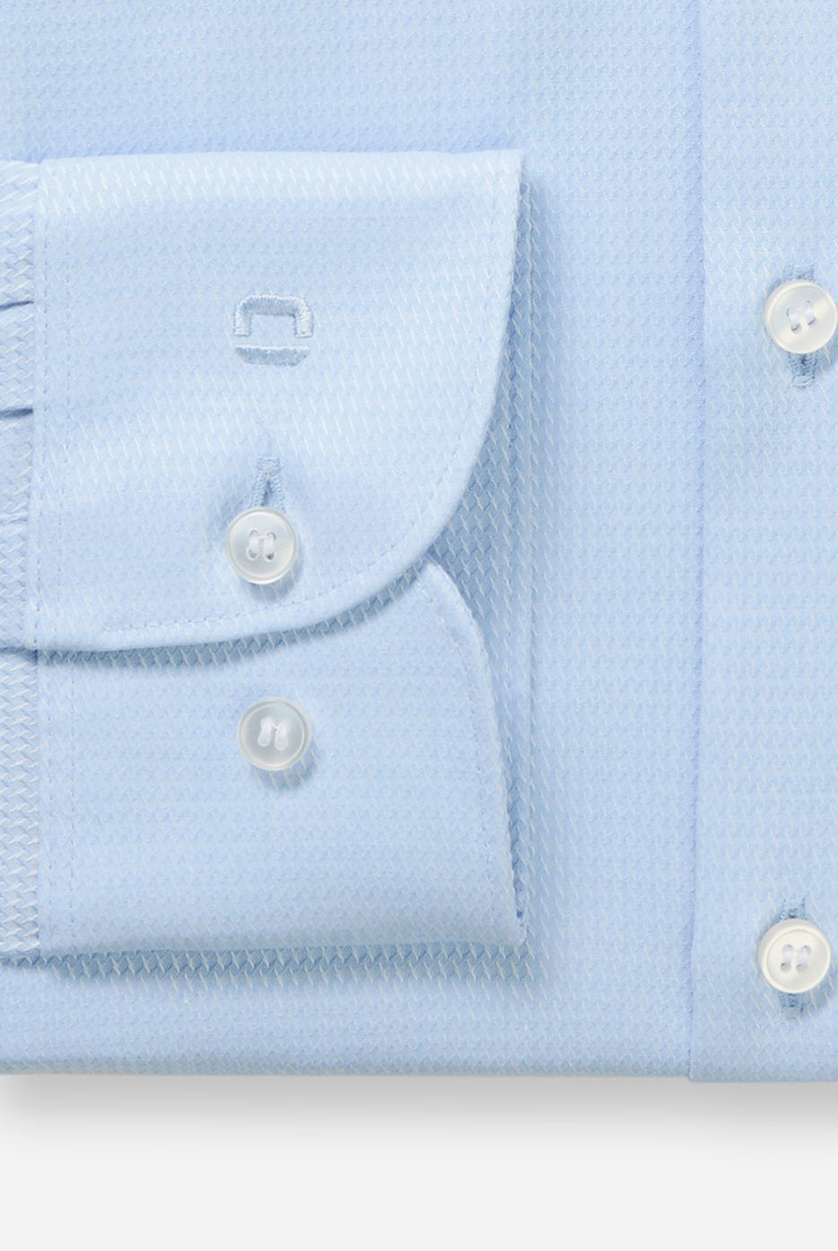 Olymp Level 5 Body Fit Cotton Stretch Shirt - Light Blue