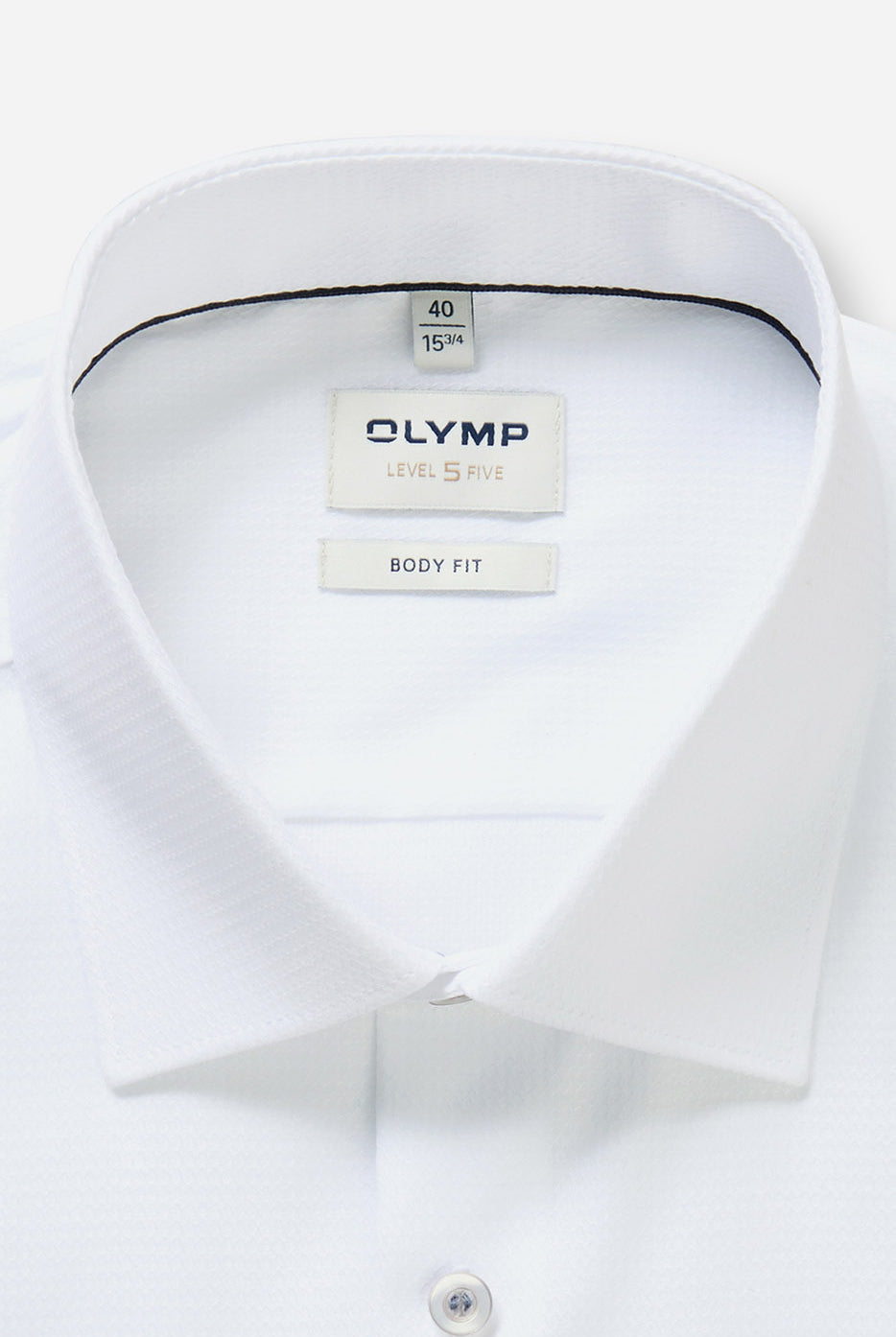 Olymp Level 5 Body Fit Cotton Stretch Shirt - White