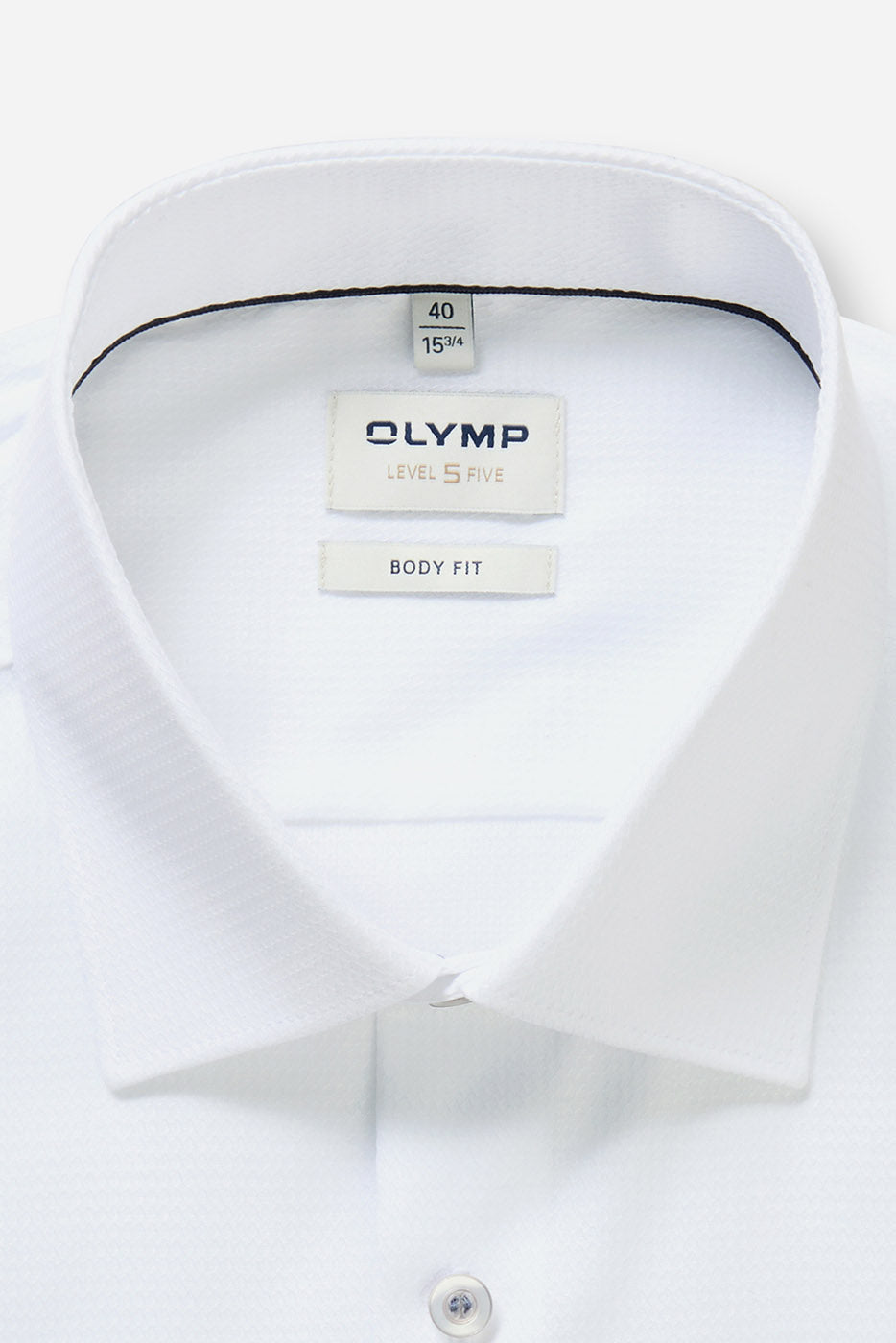 Olymp Level 5 Body Fit Cotton Stretch Shirt - White