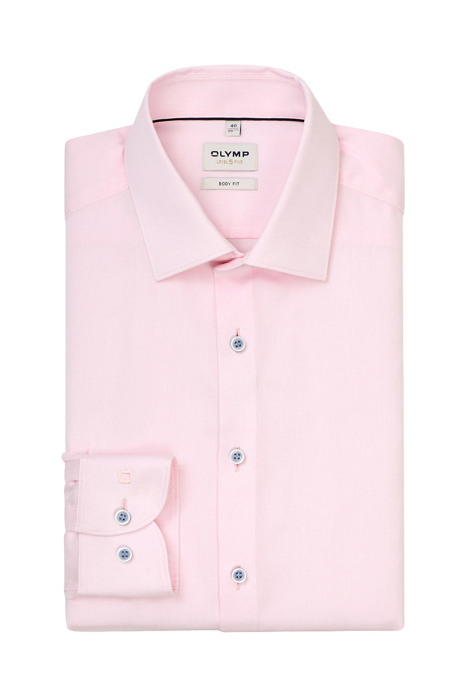 Olymp Level 5 Body Fit Natural Stretch Shirt - Pink