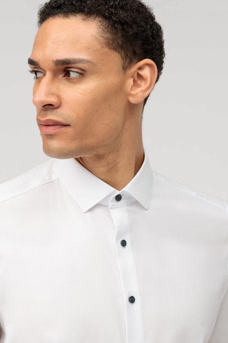 Olymp Level 5 Body Fit Plain Shirt - White