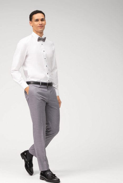 Olymp Level 5 Body Fit Plain Shirt - White