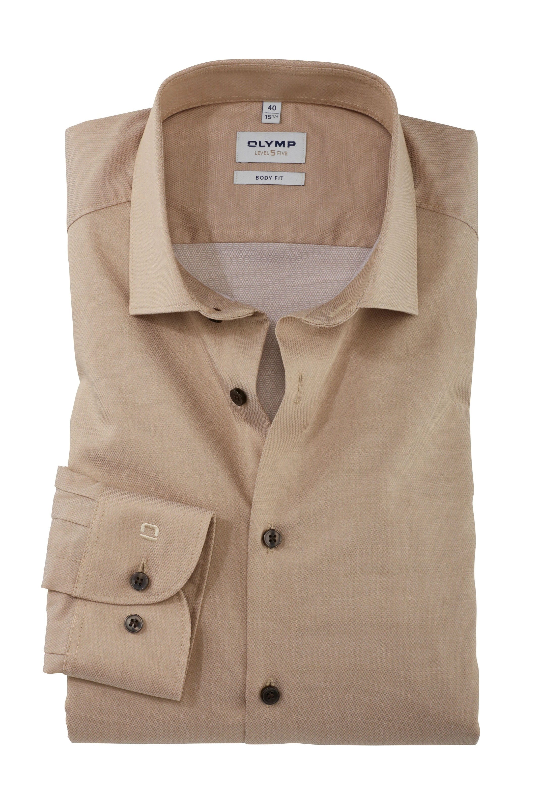 Olymp Level 5 Body Fit Shirt - Nature