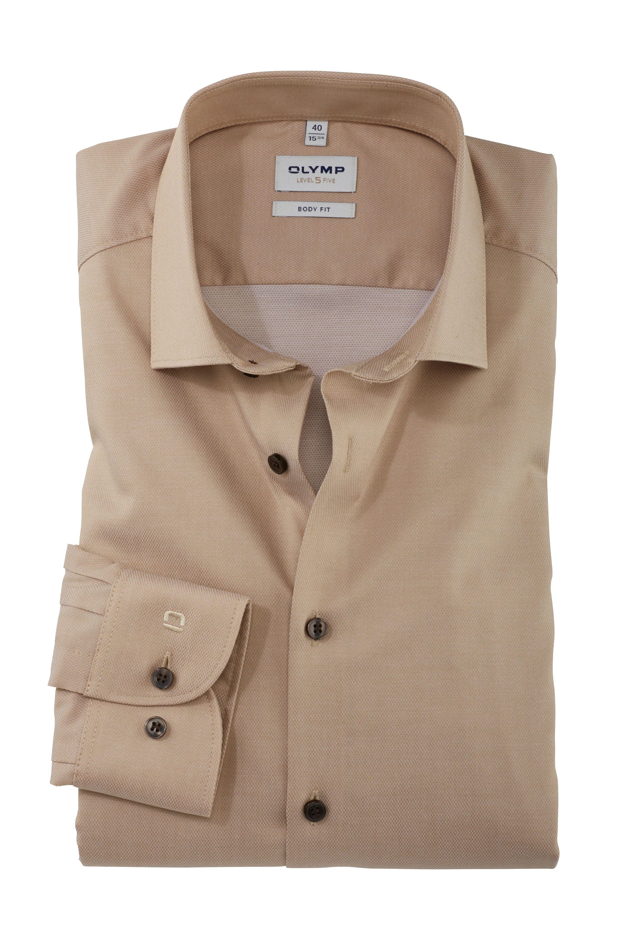 Olymp Level 5 Body Fit Shirt - Nature
