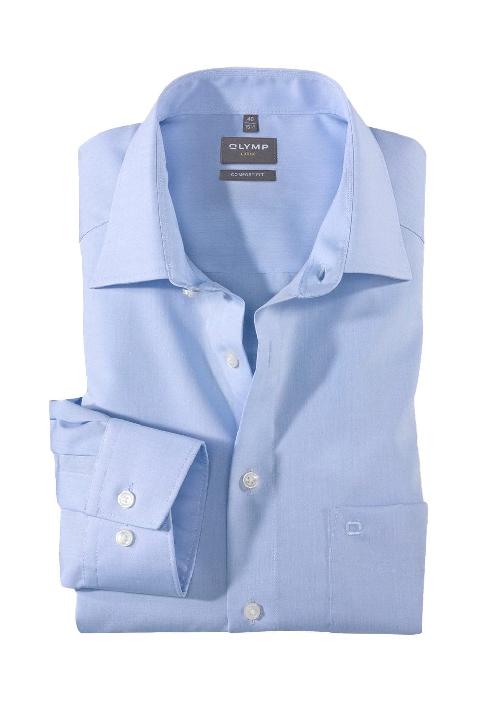 Olymp Luxor Comfort Fit Long Sleeve Shirt - Blue 513164_11_17.5