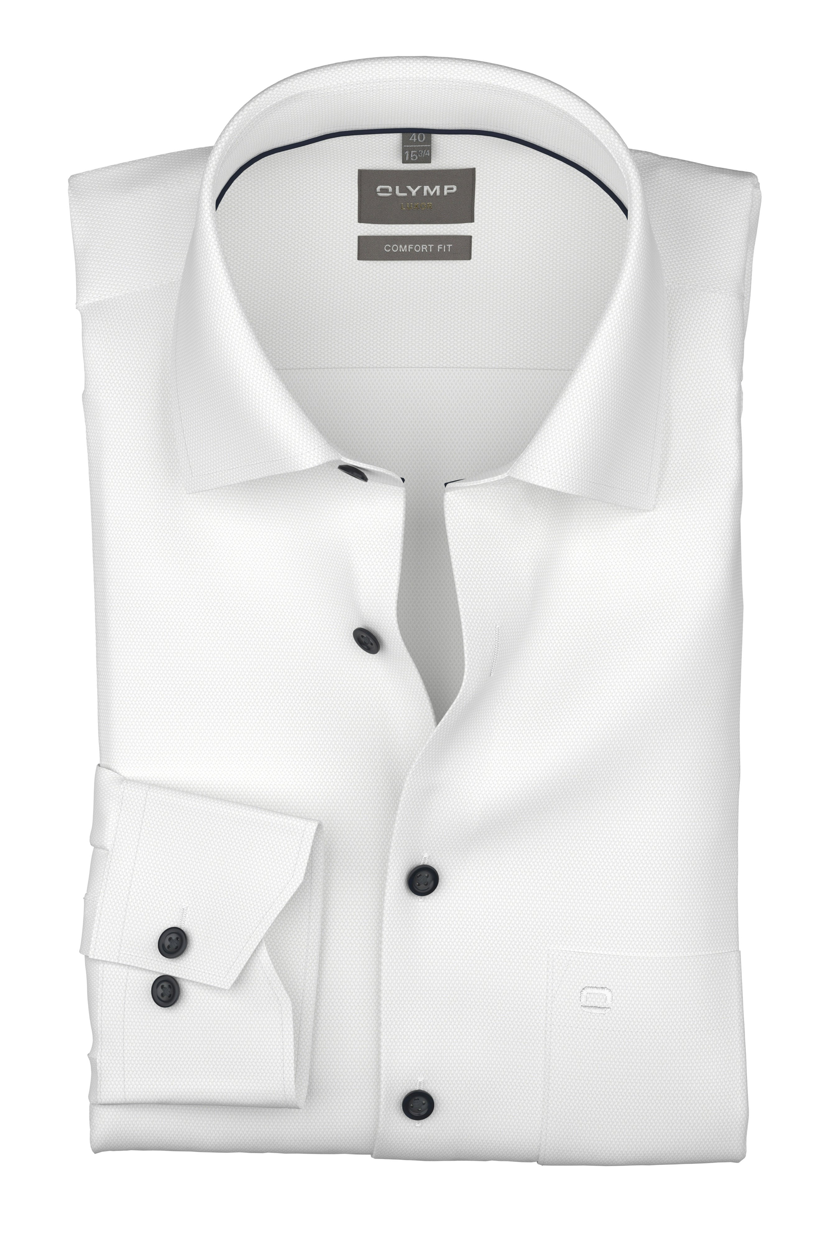 Olymp Luxor Comfort Fit Plain Shirt - White