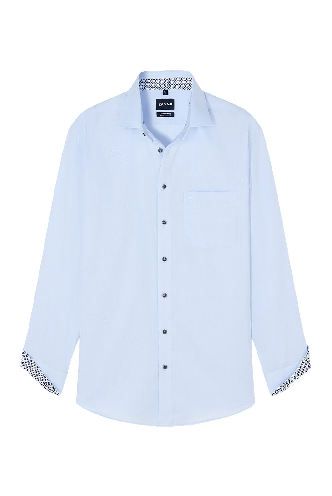Olymp Luxor Comfort Fit Royal Oxford Shirt - Light Blue
