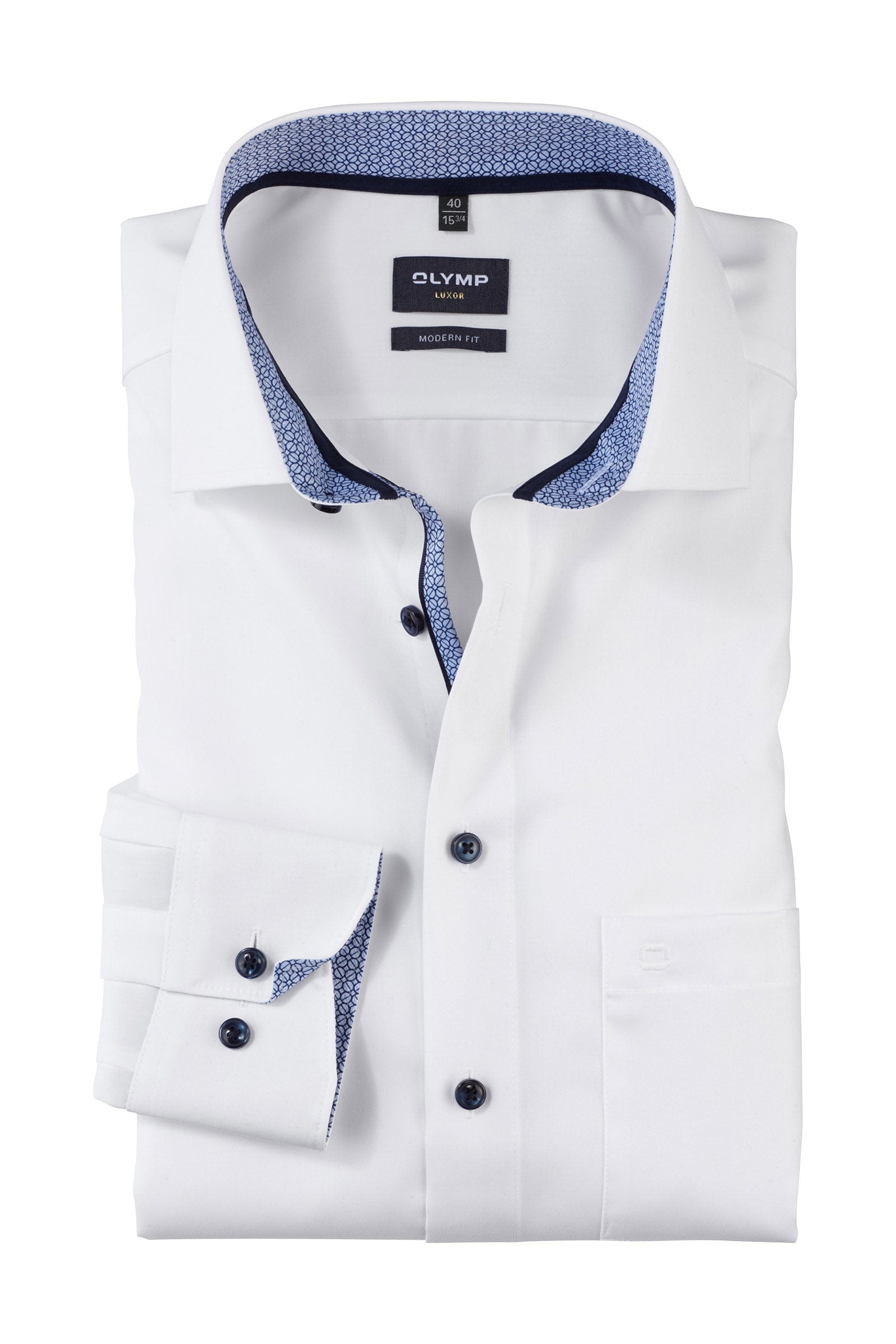 Olymp Luxor Modern Fit Extra Long Sleeve Shirt - White