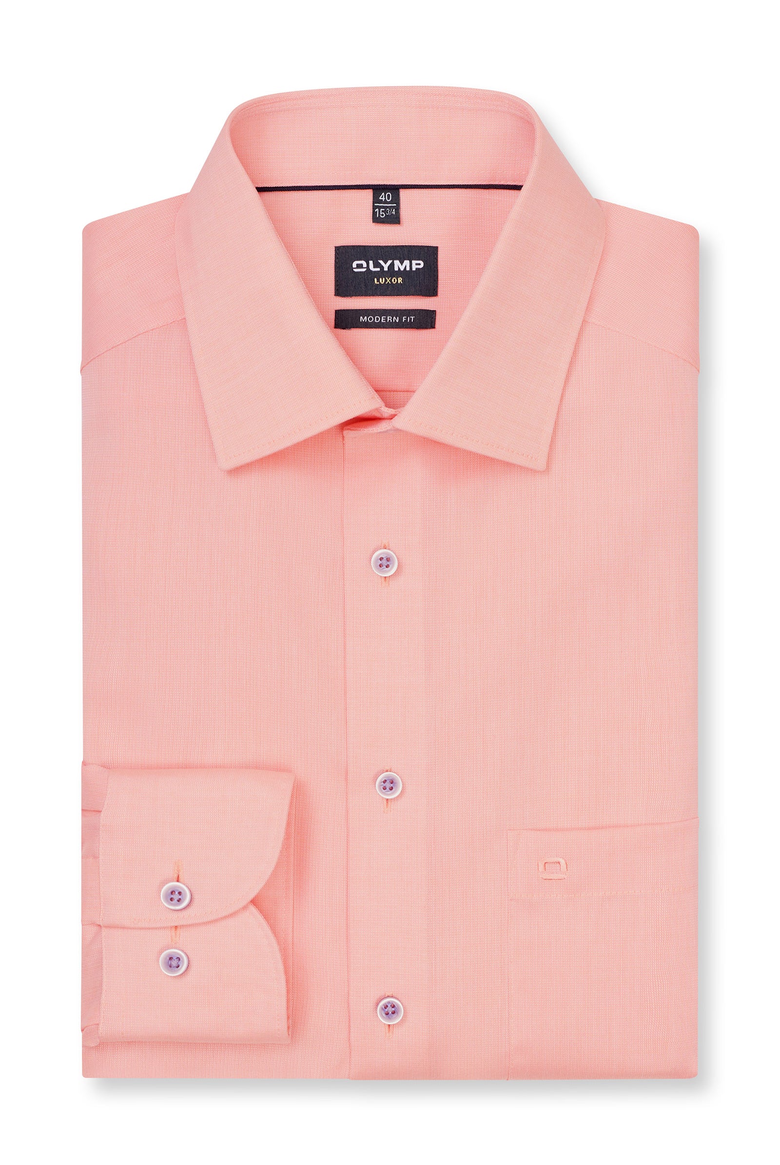 Olymp Luxor Modern Fit Lightweight Shirt - Summer Peach