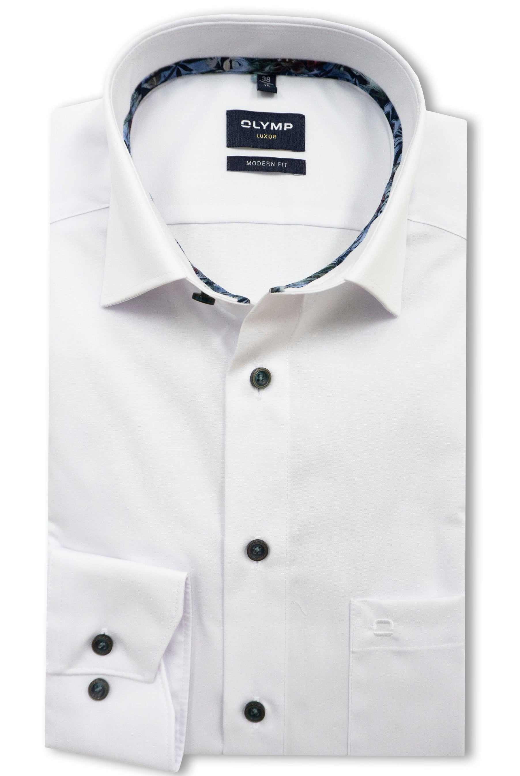 Olymp Luxor Modern Fit Long Sleeve Shirt - White