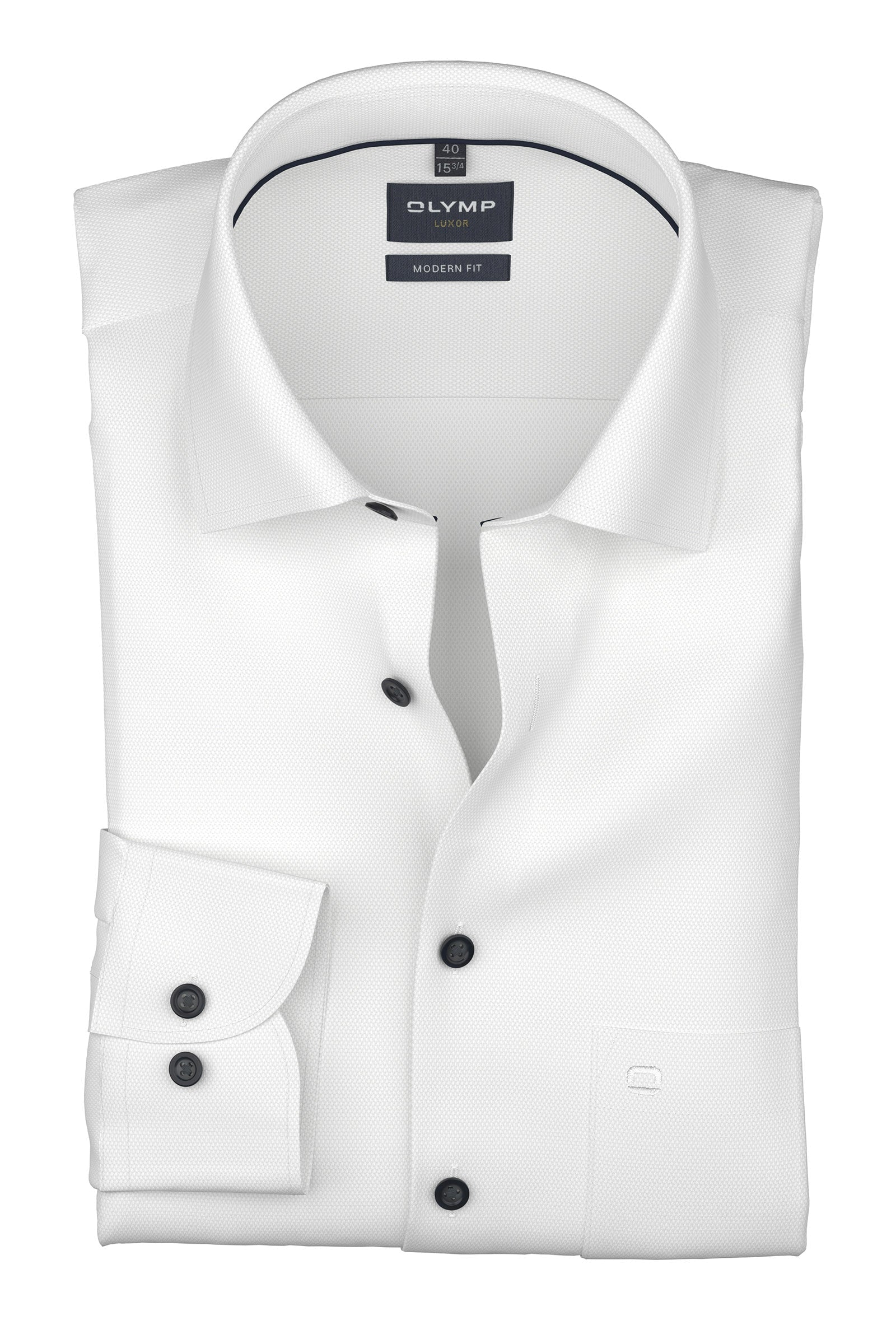 Olymp Luxor Modern Fit Plain Shirt - White