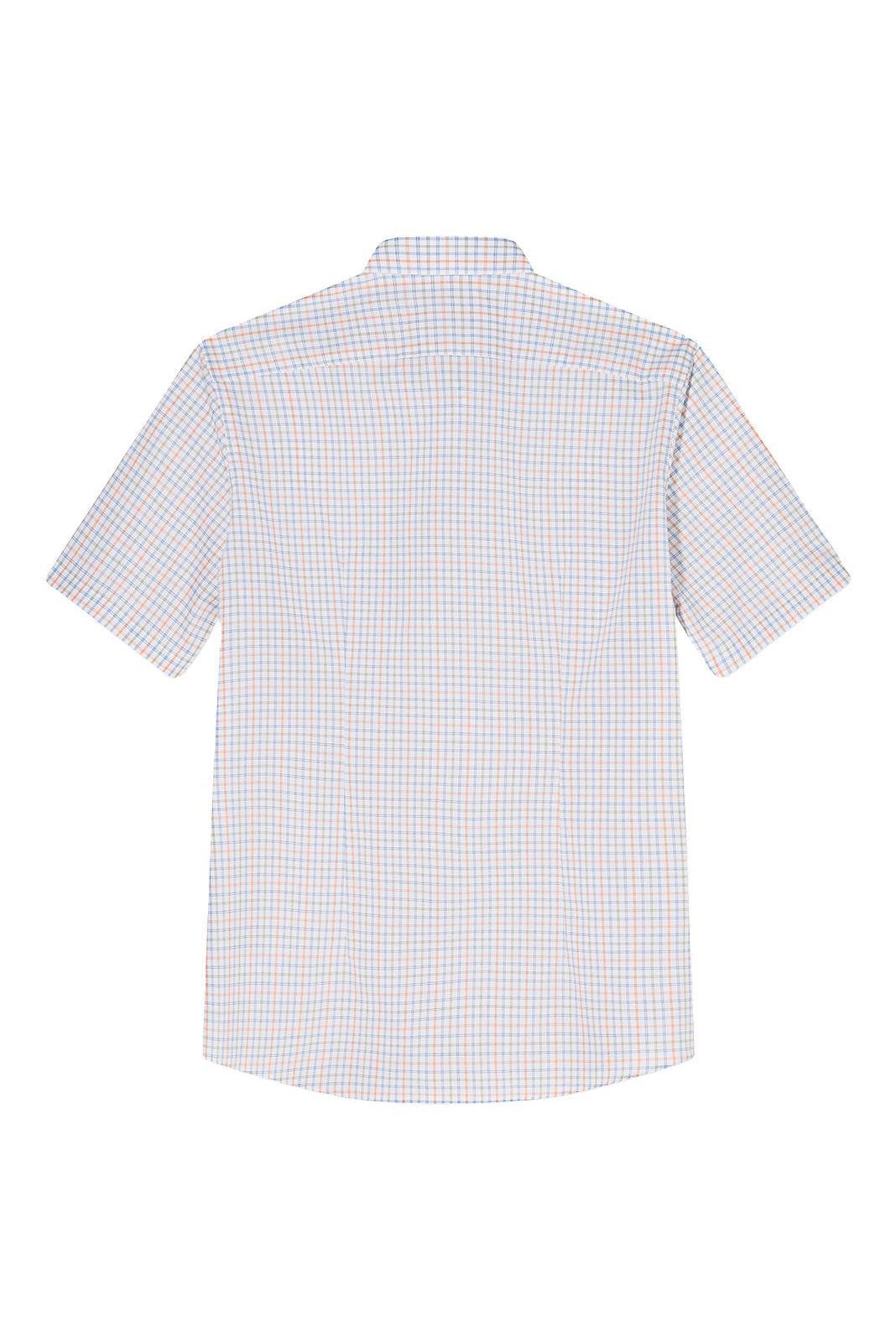 Olymp Luxor Modern Fit Short Sleeve Check Shirt - Green/Blue