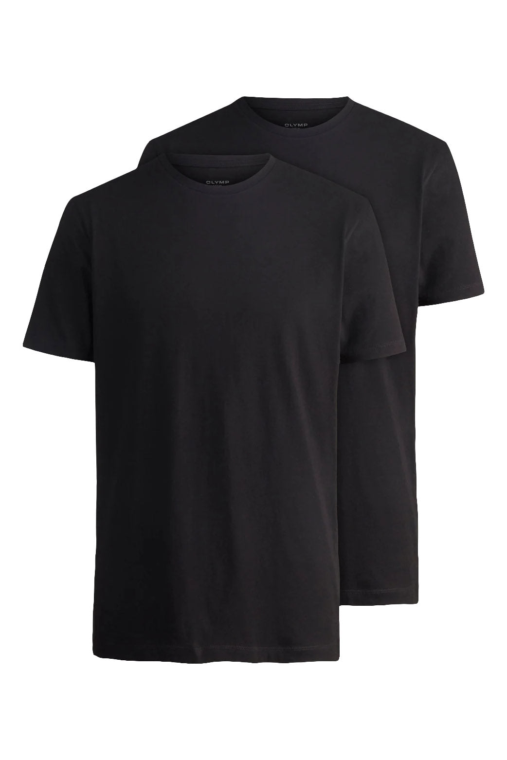 Olymp Modern Fit Crew Neck 2 Pack T-Shirt - Black