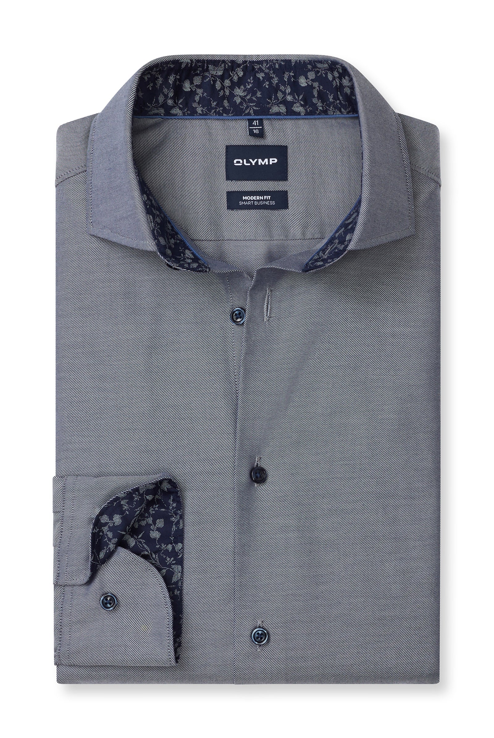 Olymp Modern Fit Smart Business Soft Twill Shirt - Navy