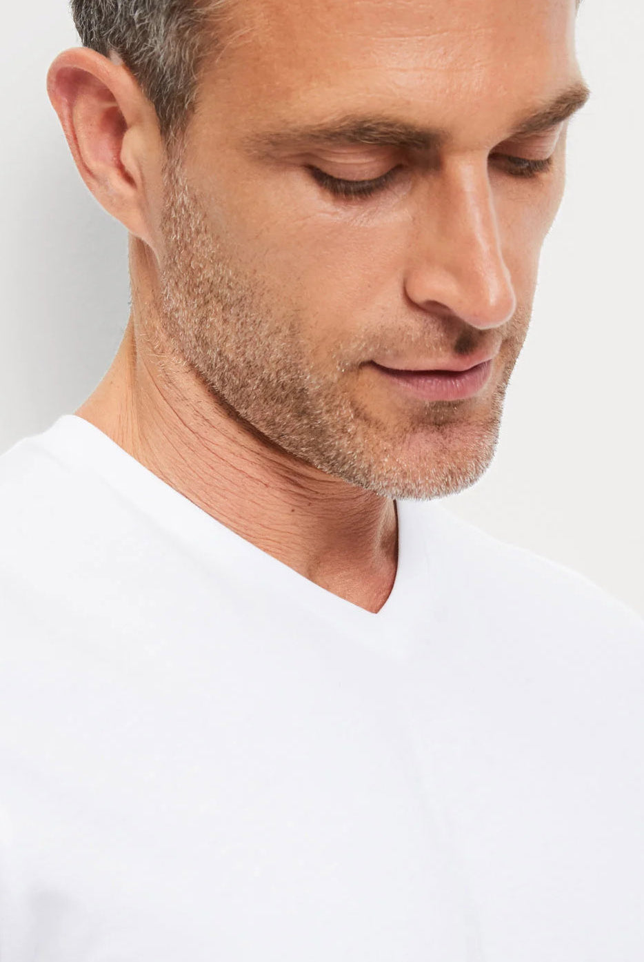 Olymp Modern Fit V-Neck 2 Pack T-Shirt - White