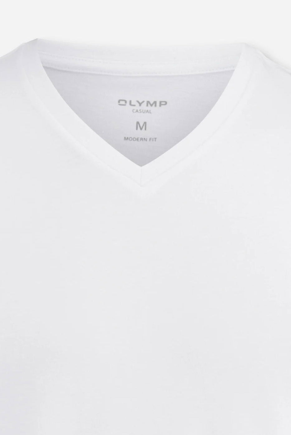 Olymp Modern Fit V-Neck 2 Pack T-Shirt - White