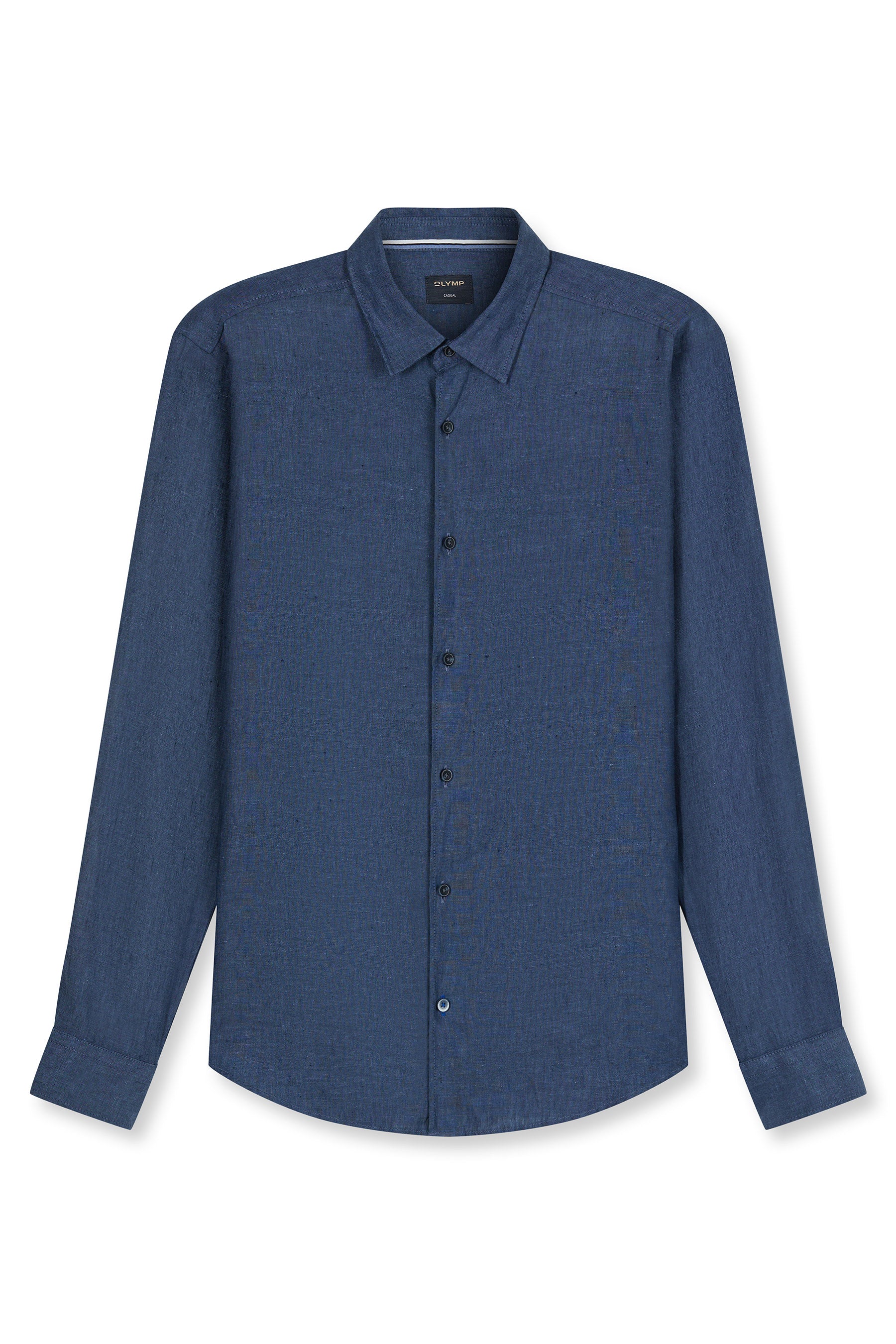 Olymp Regular Fit Pure Linen Shirt - Royal Blue