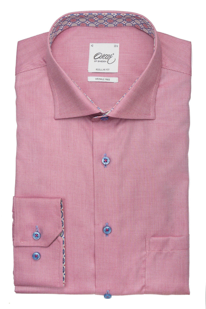Oscar Cotton Twill Wrinkle Free Shirt - Pink