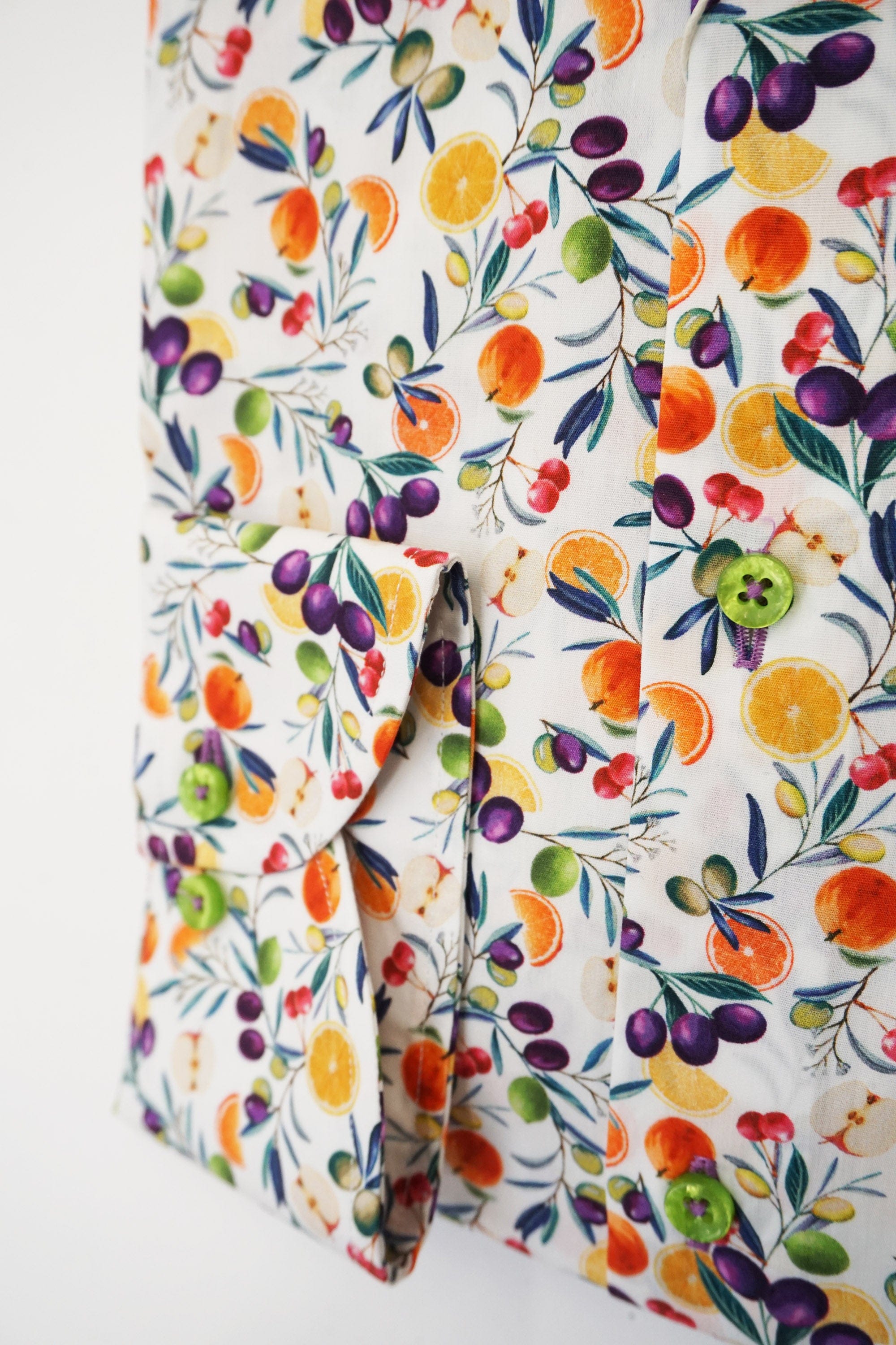 Oscar Pure Cotton Fruit Print Shirt - Multi
