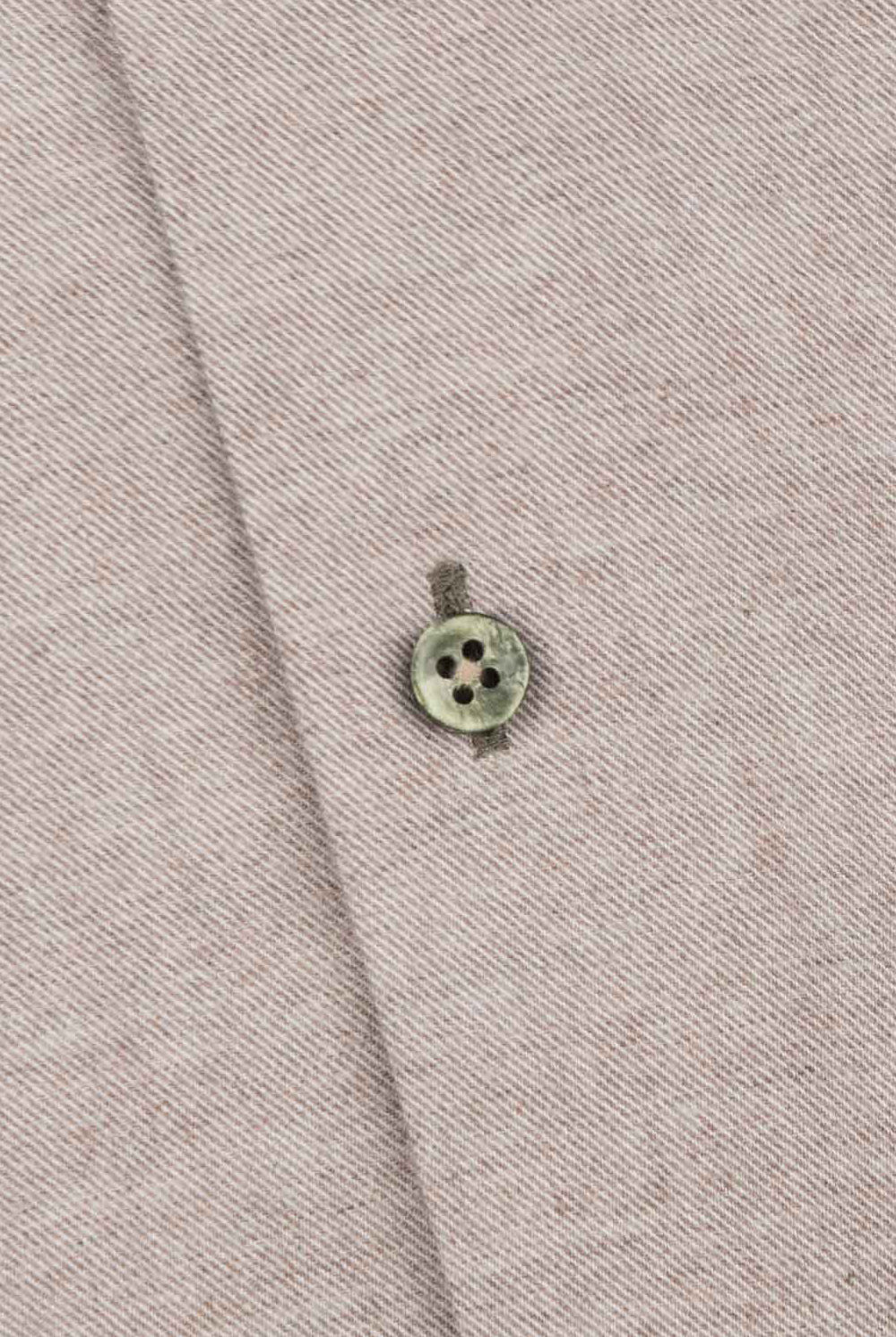 Oscar Pure Cotton Slub Shirt with Trim - Champagne