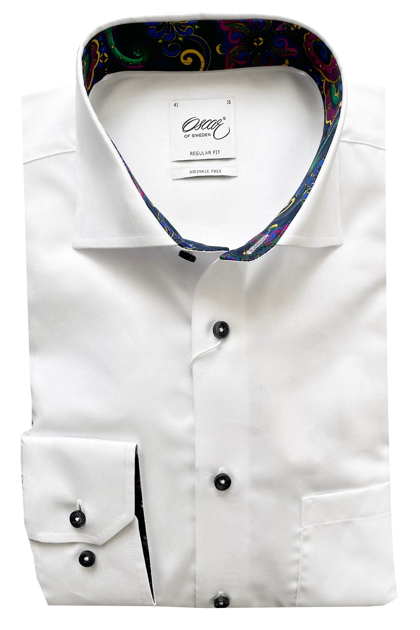 Oscar Pure Cotton Wrinkle Free Shirt - White
