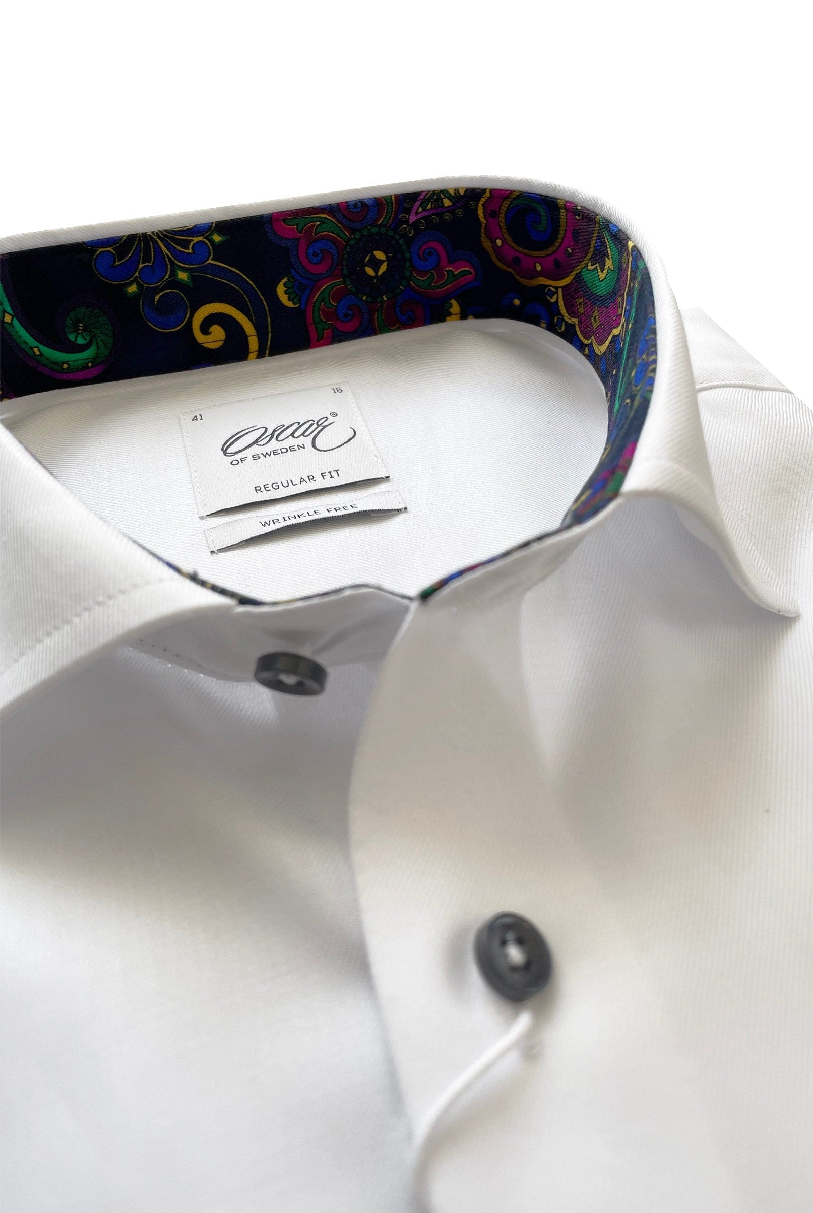 Oscar Pure Cotton Wrinkle Free Shirt - White